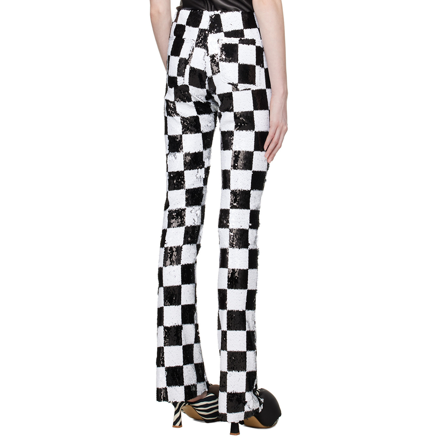  Marques Almeida Black & White Check Trousers 