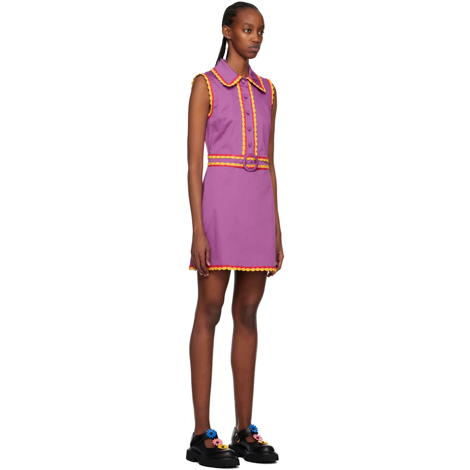  Moschino Purple Belted Minidress 