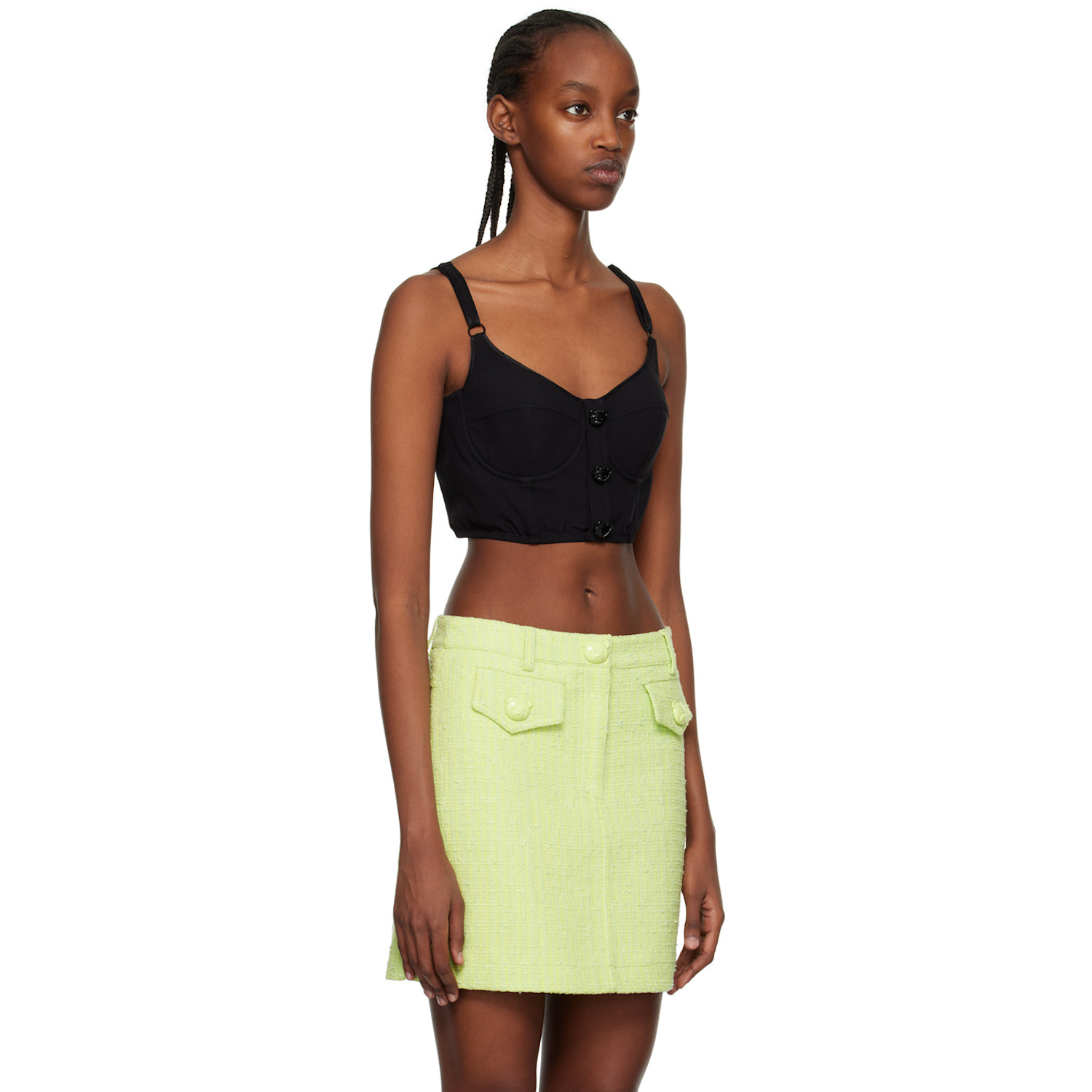  Moschino Black Button Camisole 