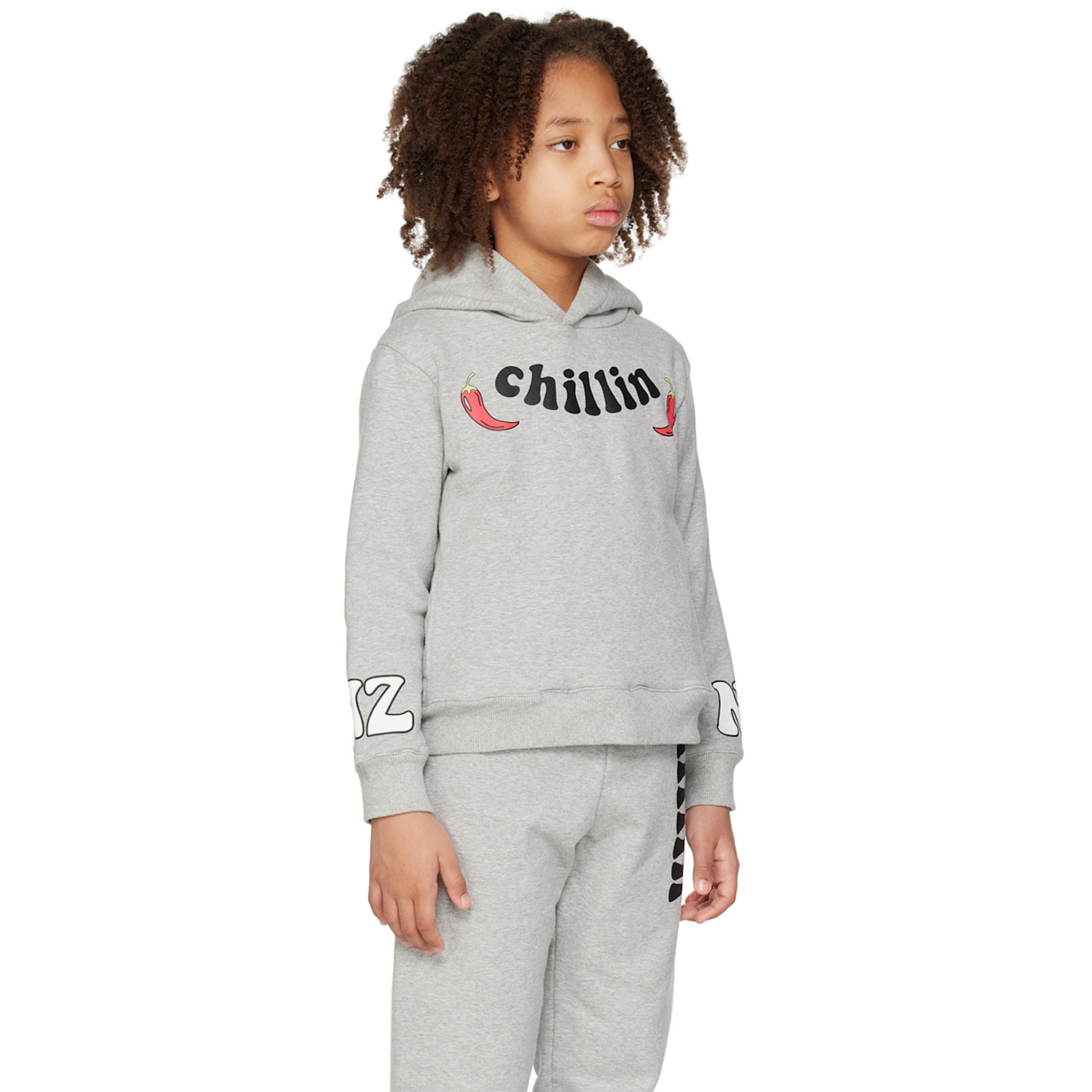  Nzkidzzz Kids Gray 'chillin' Hoodie 