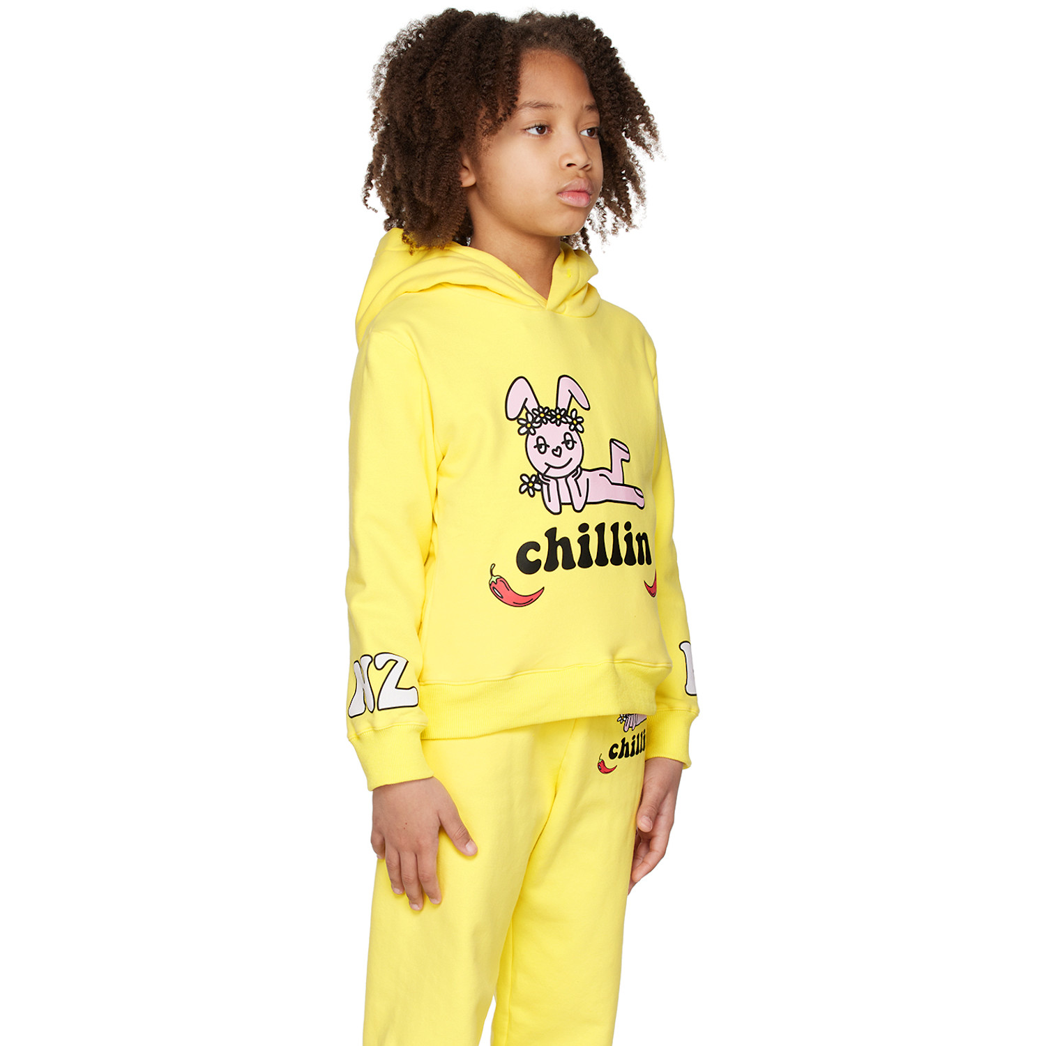  Nzkidzzz Kids Yellow 'chillin' Hoodie 