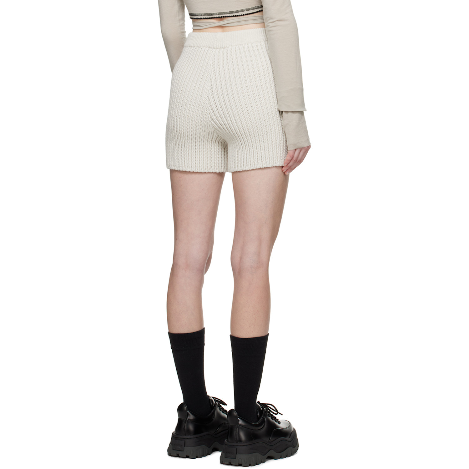  Lesugiatelier White Cozy Shorts 