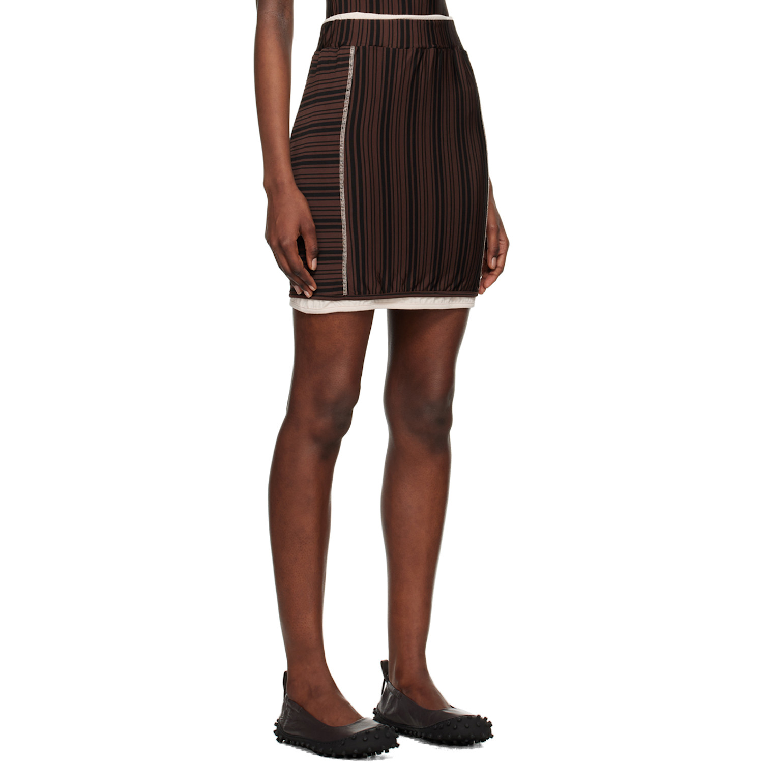  Sunnei Brown Doppia Mini Skirt 