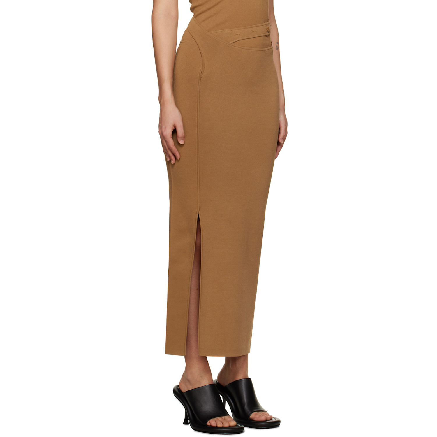  Sir. Brown Nadja Button Maxi Skirt 
