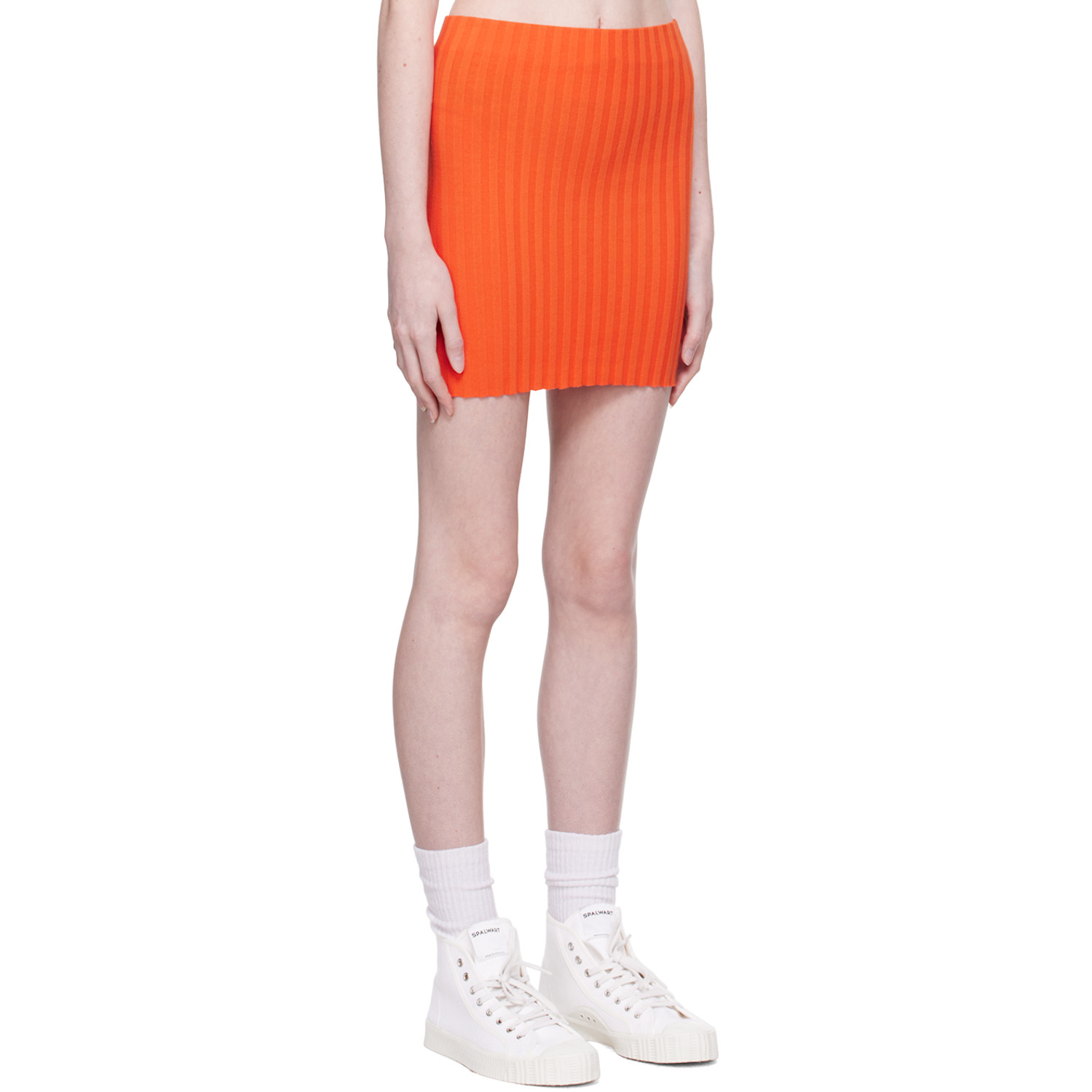  Cotton Citizen Orange Capri Miniskirt 