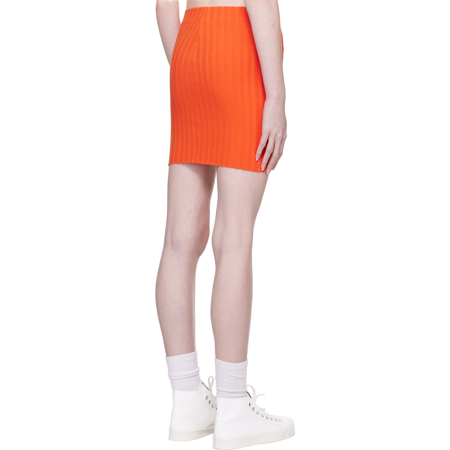  Cotton Citizen Orange Capri Miniskirt 