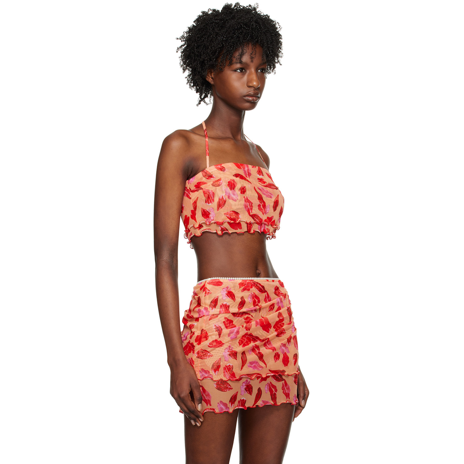  Marco Rambaldi Red Graphic Camisole 