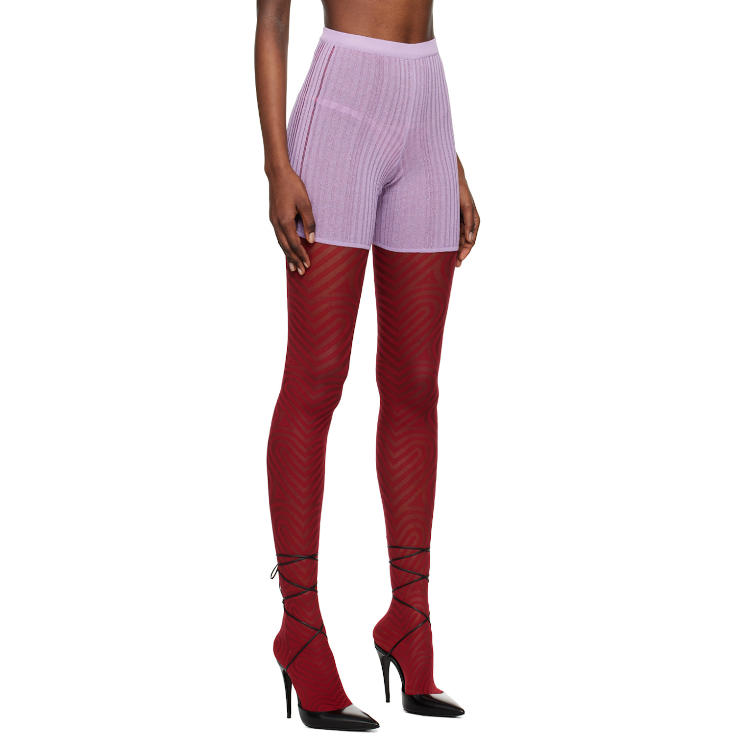  Marco Rambaldi Purple Elasticized Shorts 