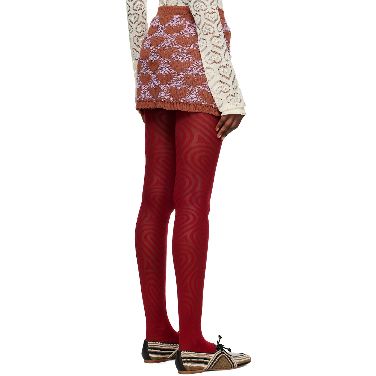  Marco Rambaldi Brown Heart Miniskirt 