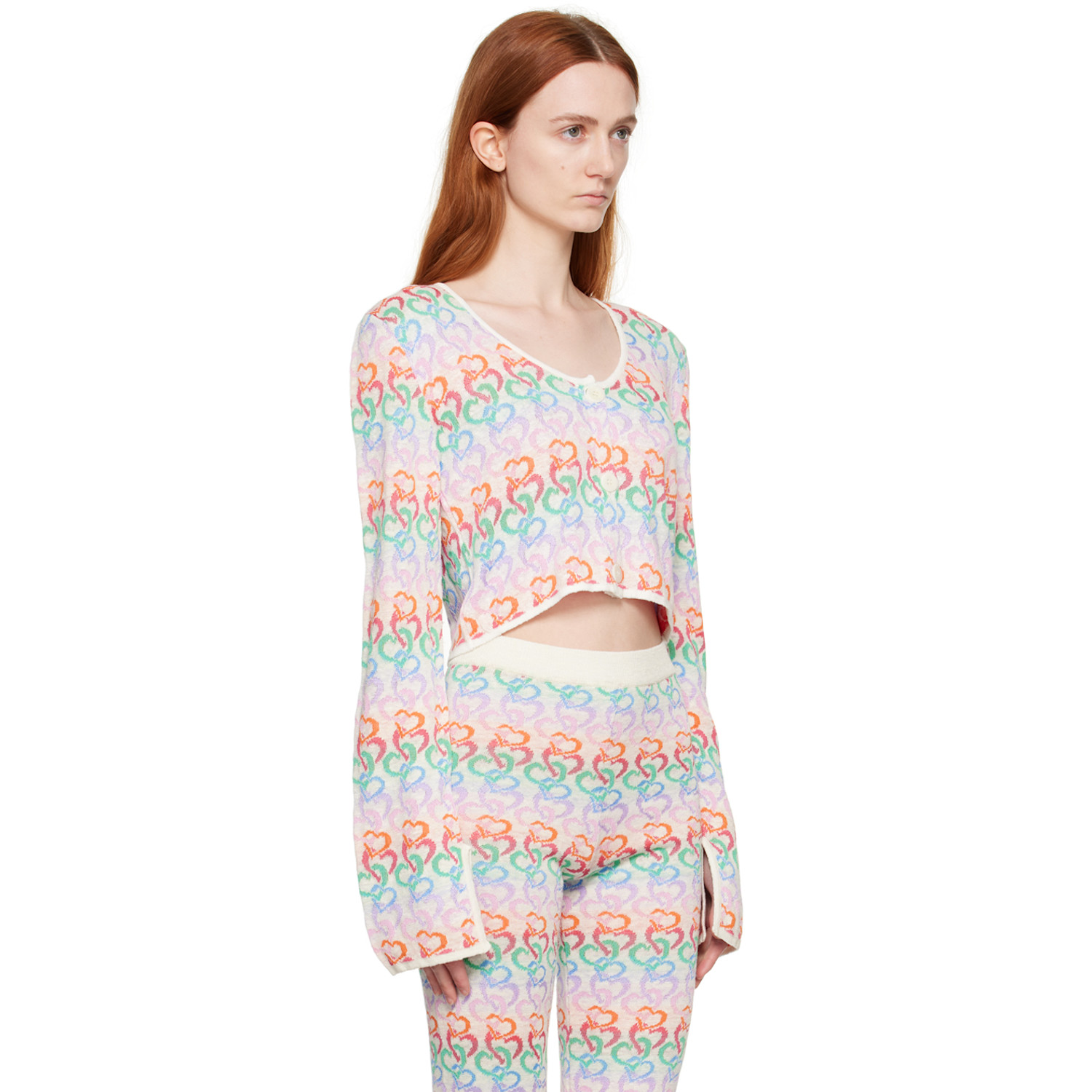  Marco Rambaldi Multicolor Heart Cardigan 