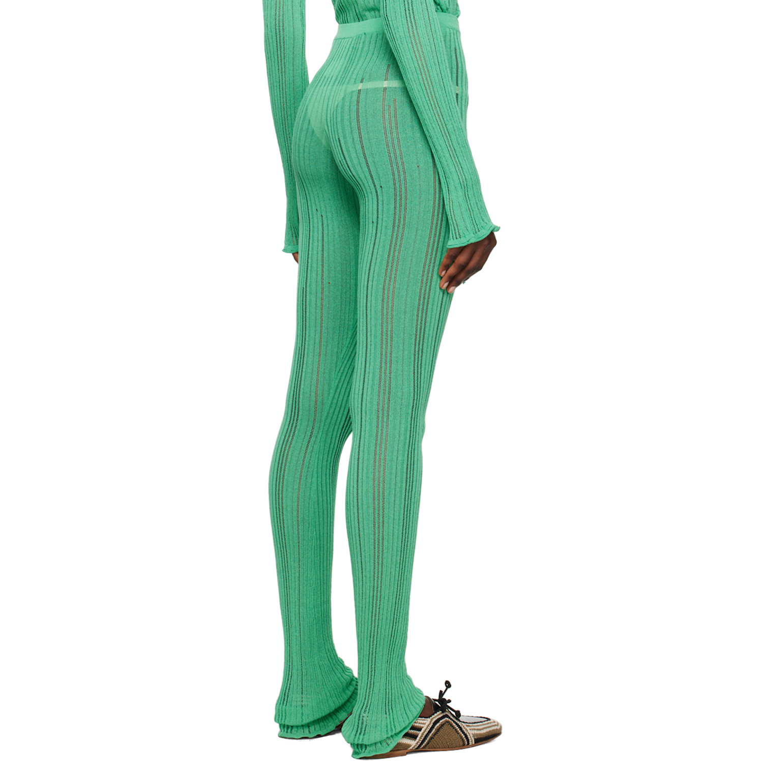 Marco Rambaldi Green Laddering Trousers 