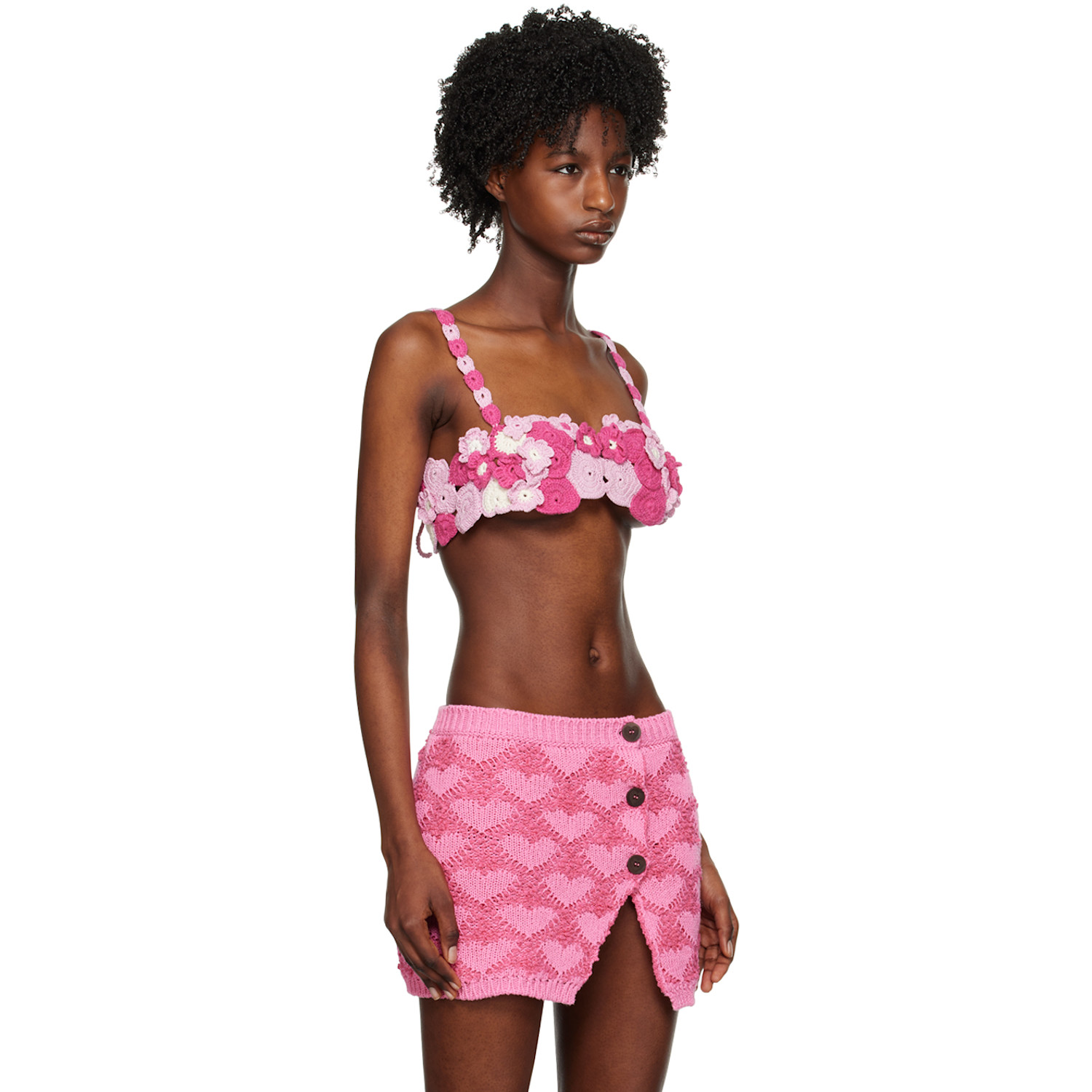 Marco Rambaldi Pink Sweetheart Neck Bra 