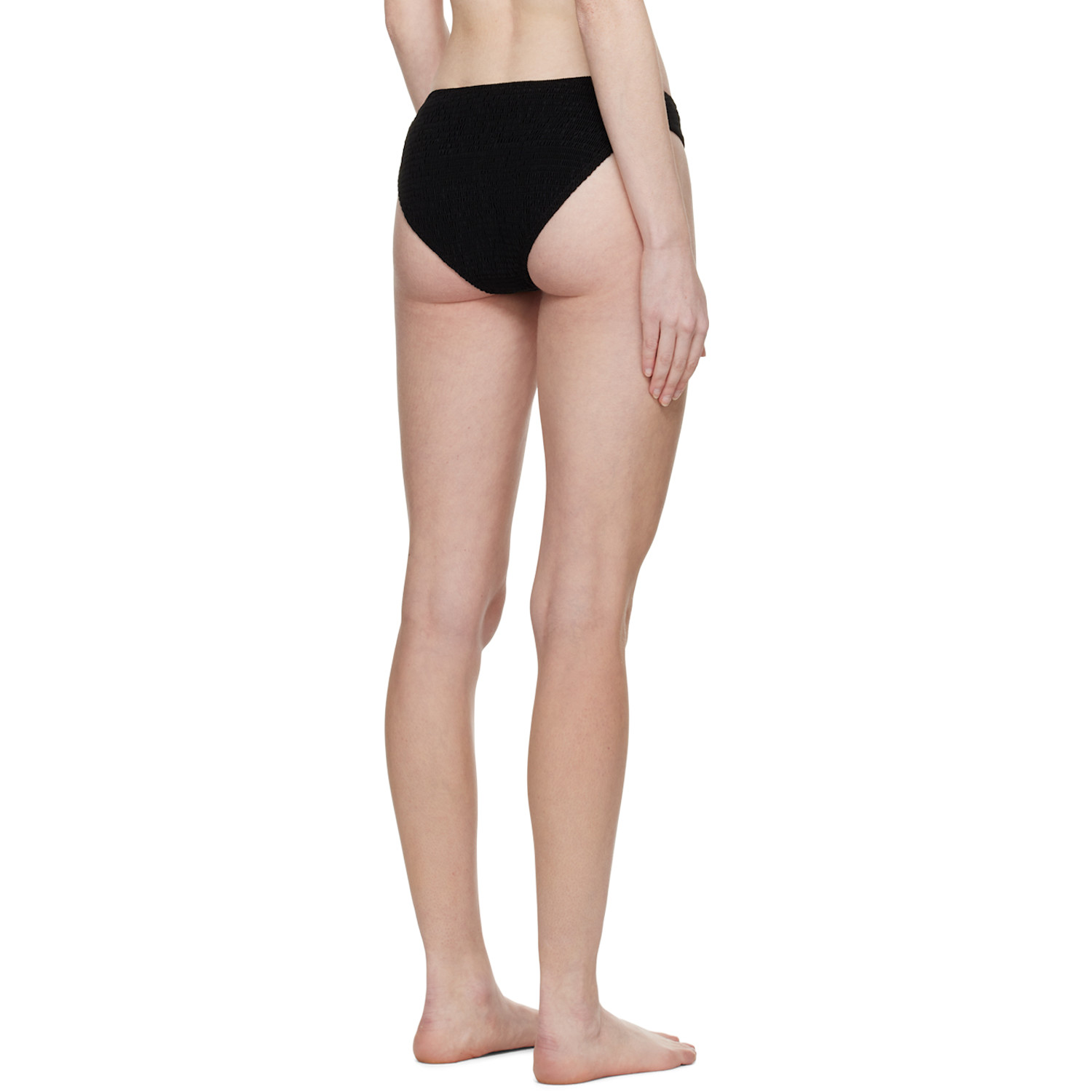  Toteme Black Smocked Bikini Bottoms 