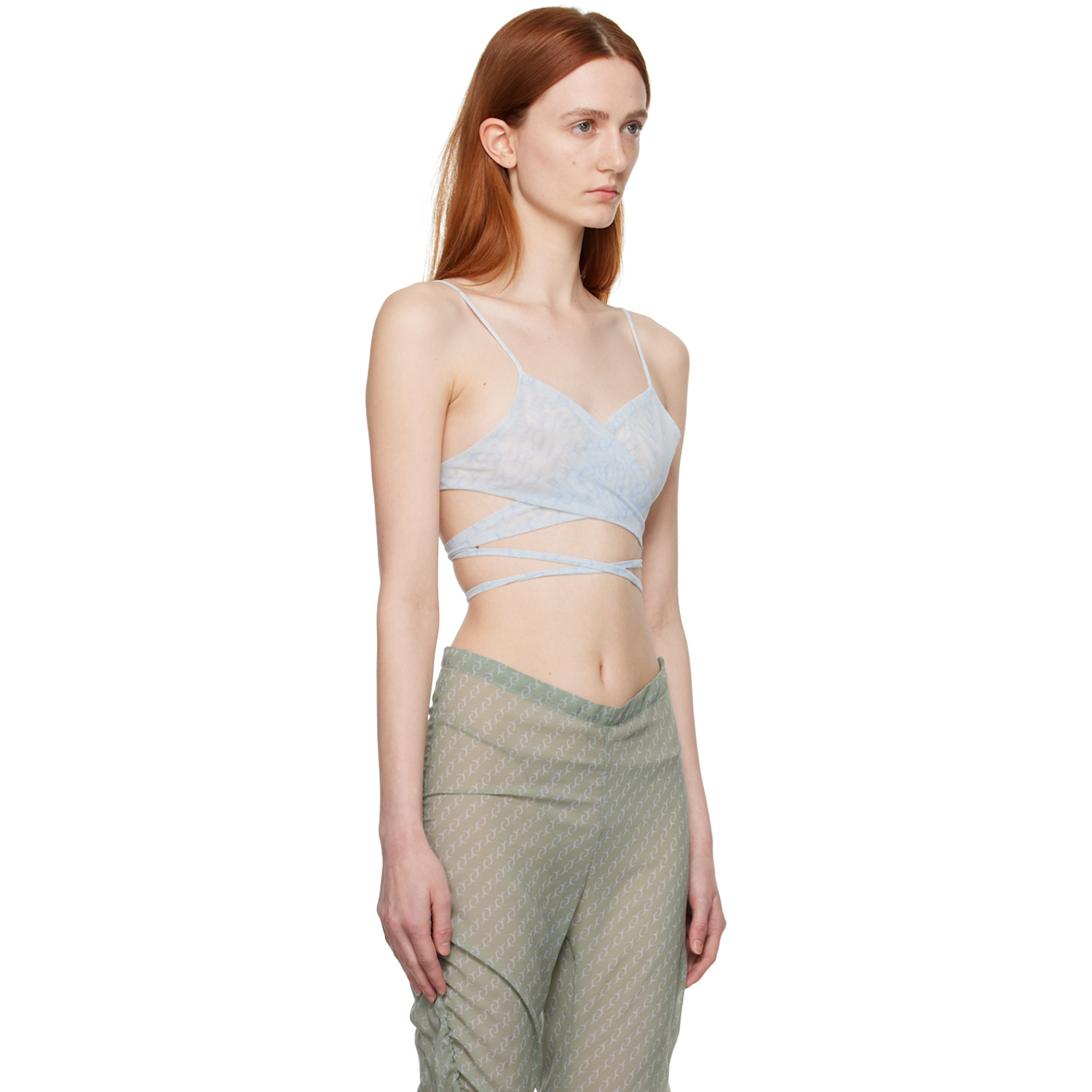  Jade Cropper Ssense Exclusive Blue Bra 