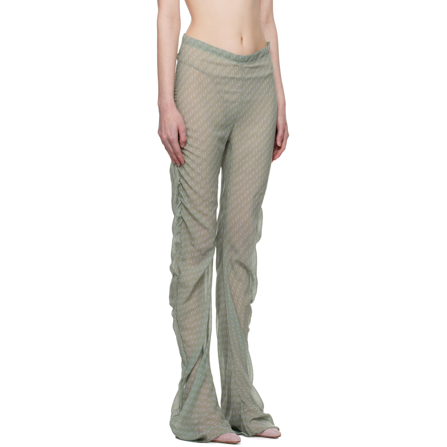  Jade Cropper Green Twisted Trousers 