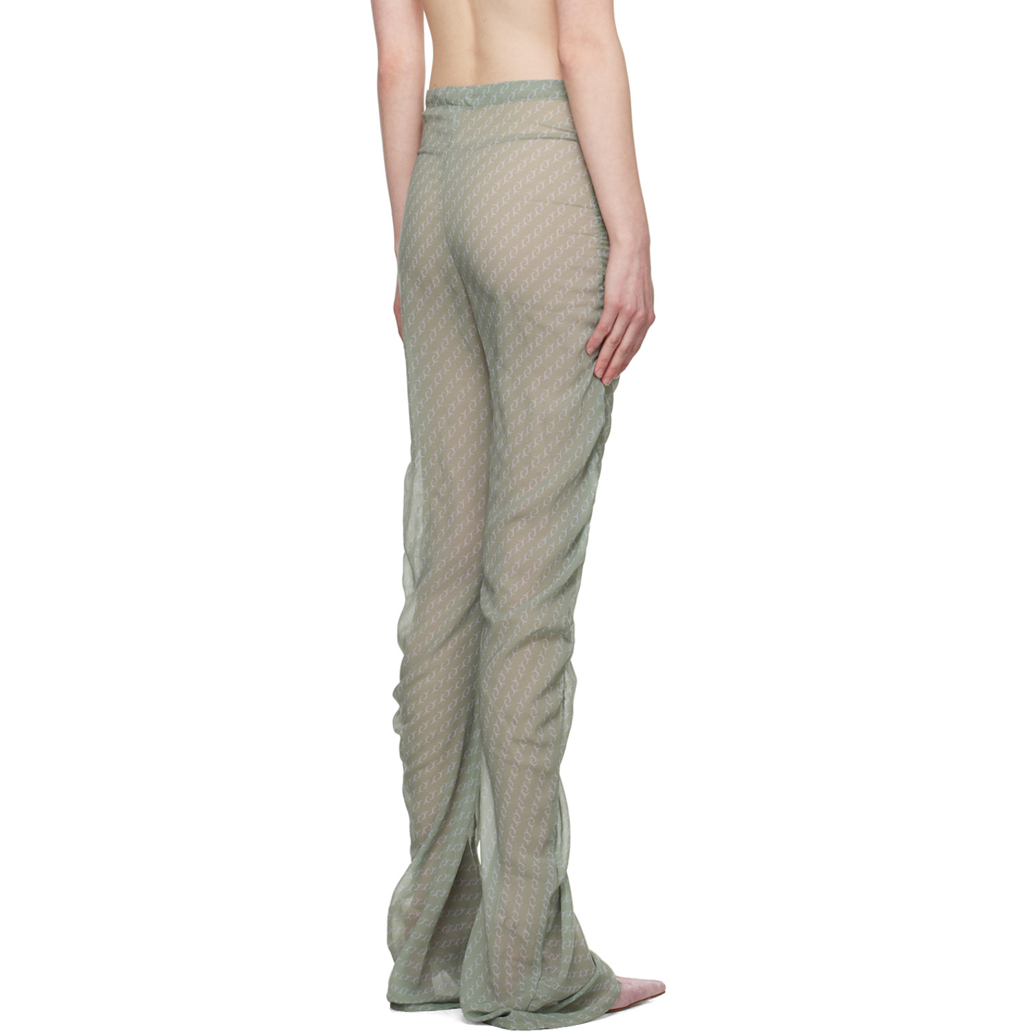  Jade Cropper Green Twisted Trousers 