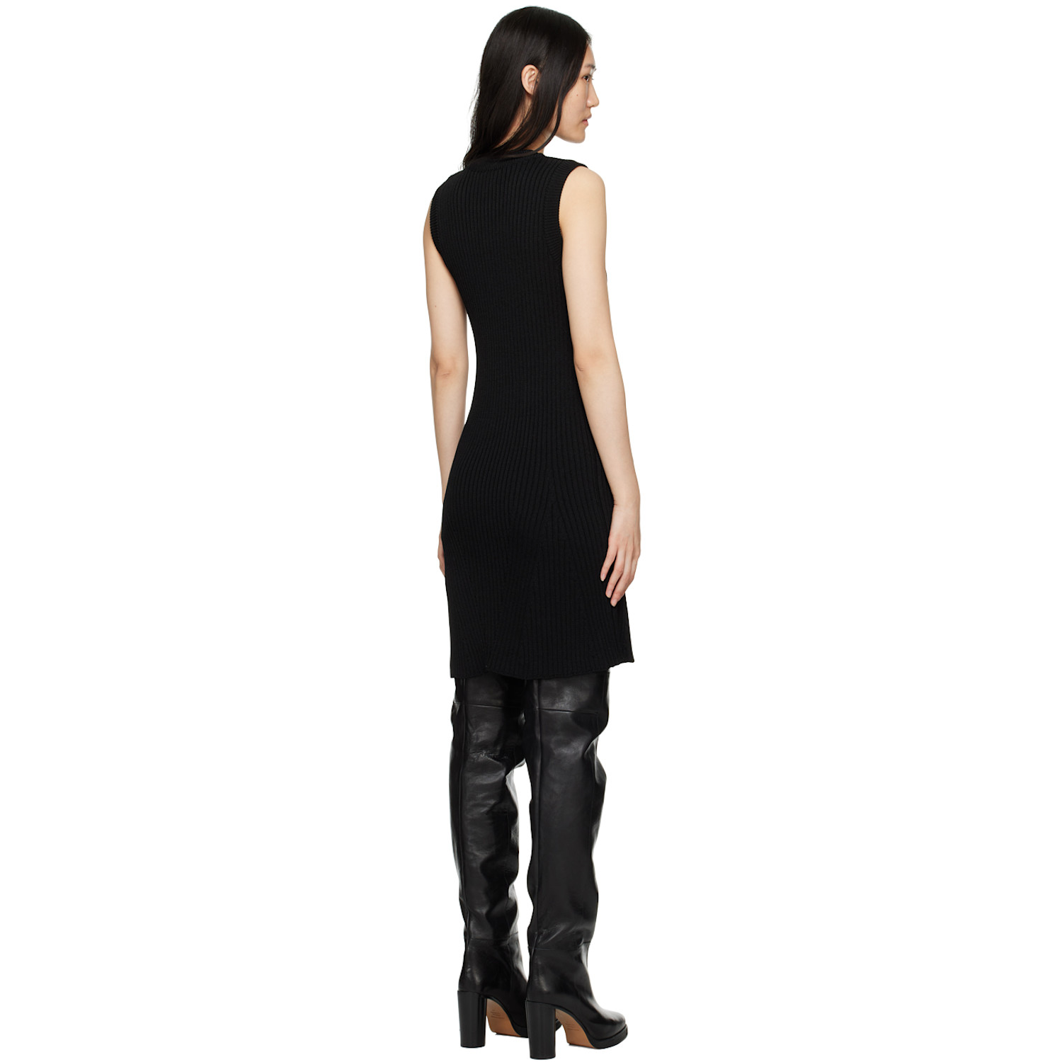 Recto Black Crewneck Minidress 