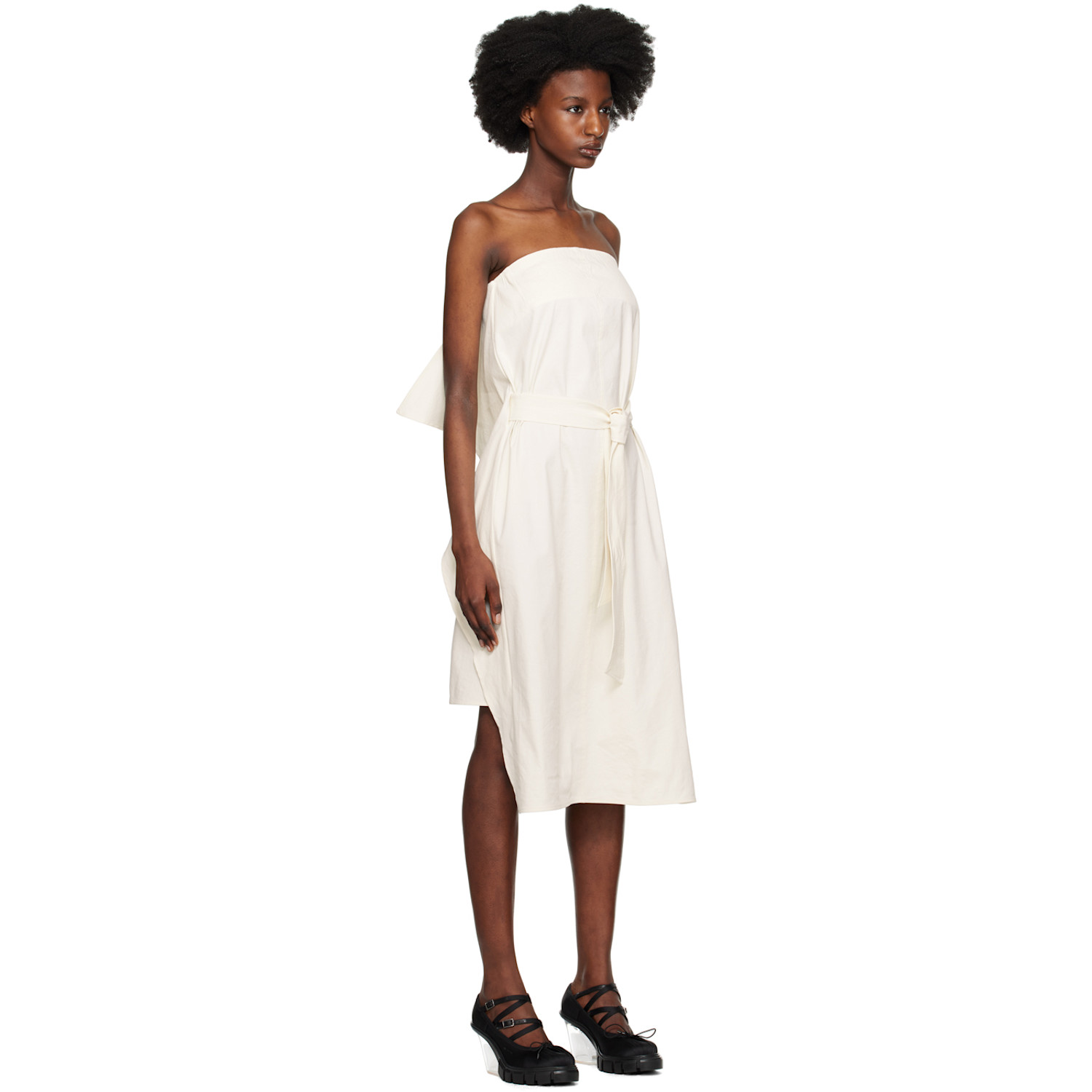  Recto Off-white Tube Top Midi Dress 