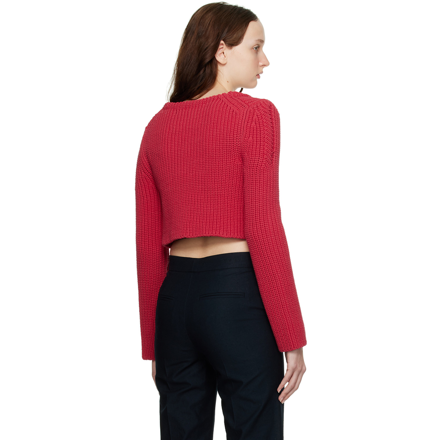  Recto Red Chunky Cardigan 