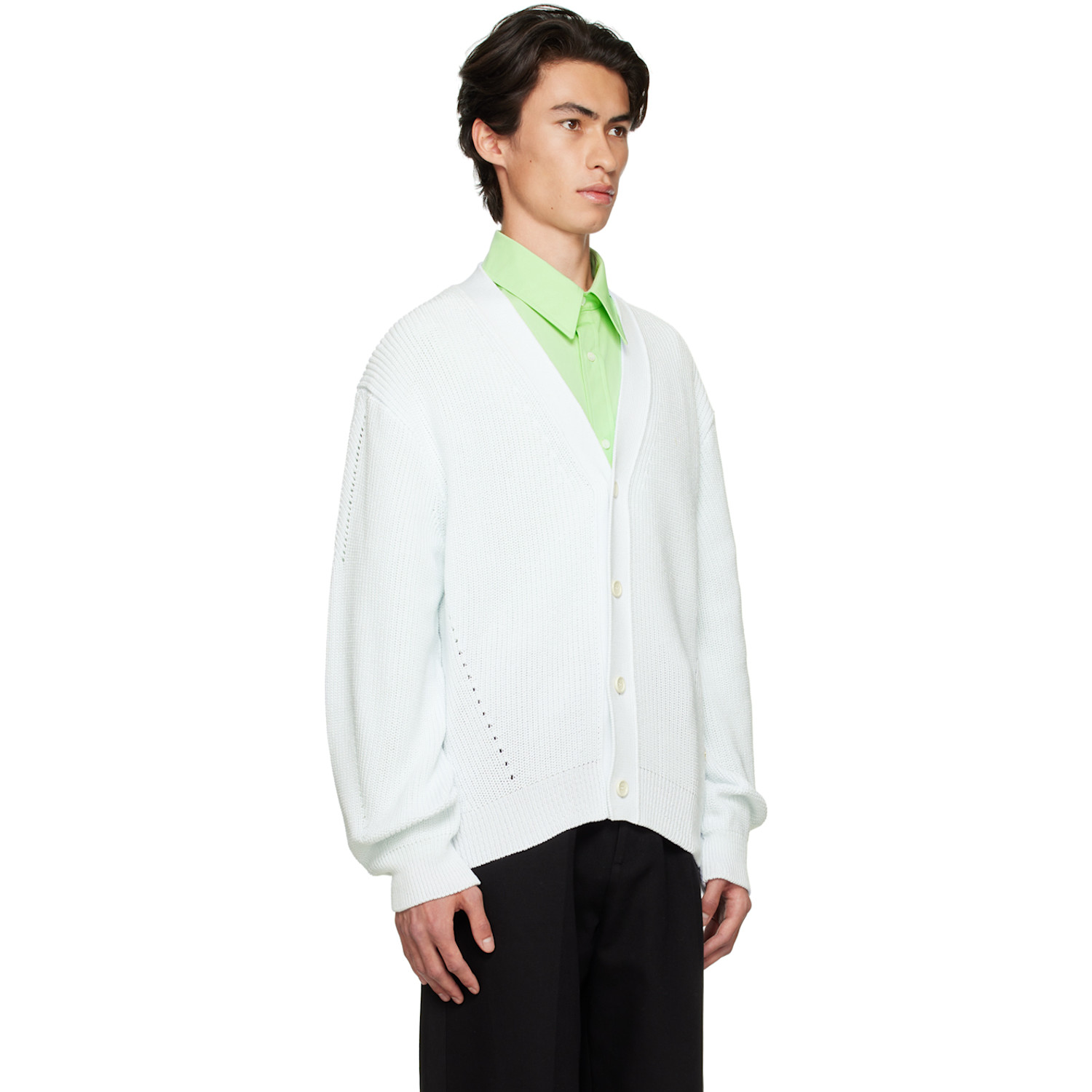  Recto Blue Relaxed-fit Cardigan 