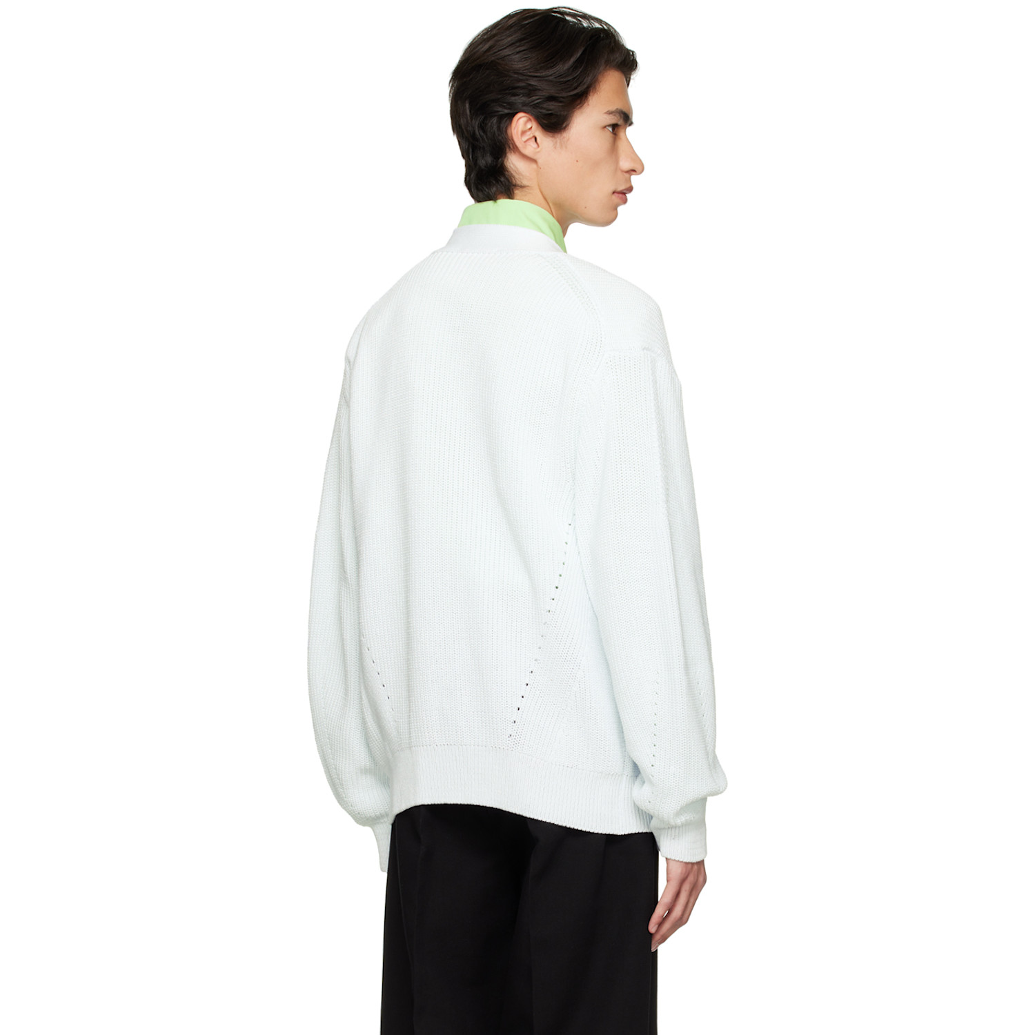  Recto Blue Relaxed-fit Cardigan 