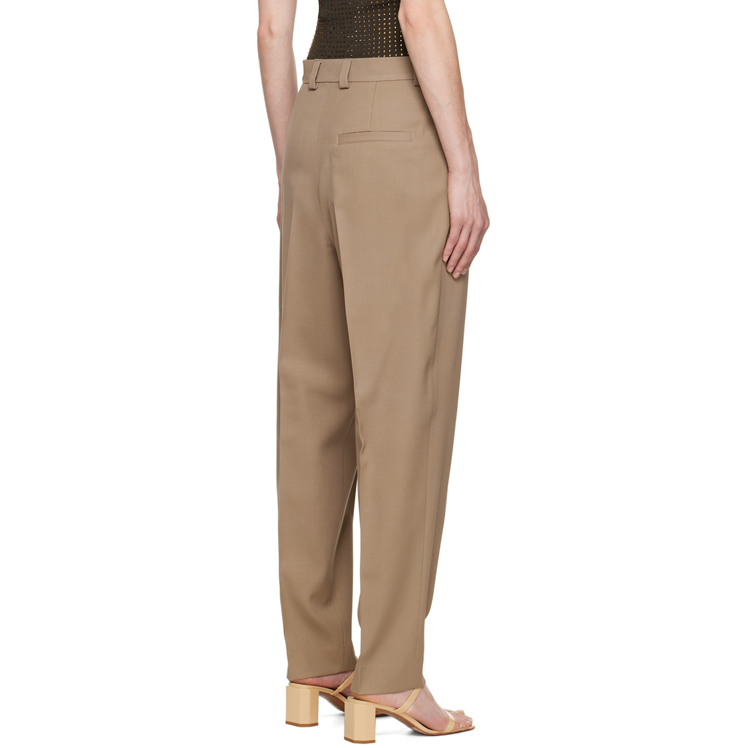  Teurn Studios Ssense Exclusive Beige Pleated Trousers 