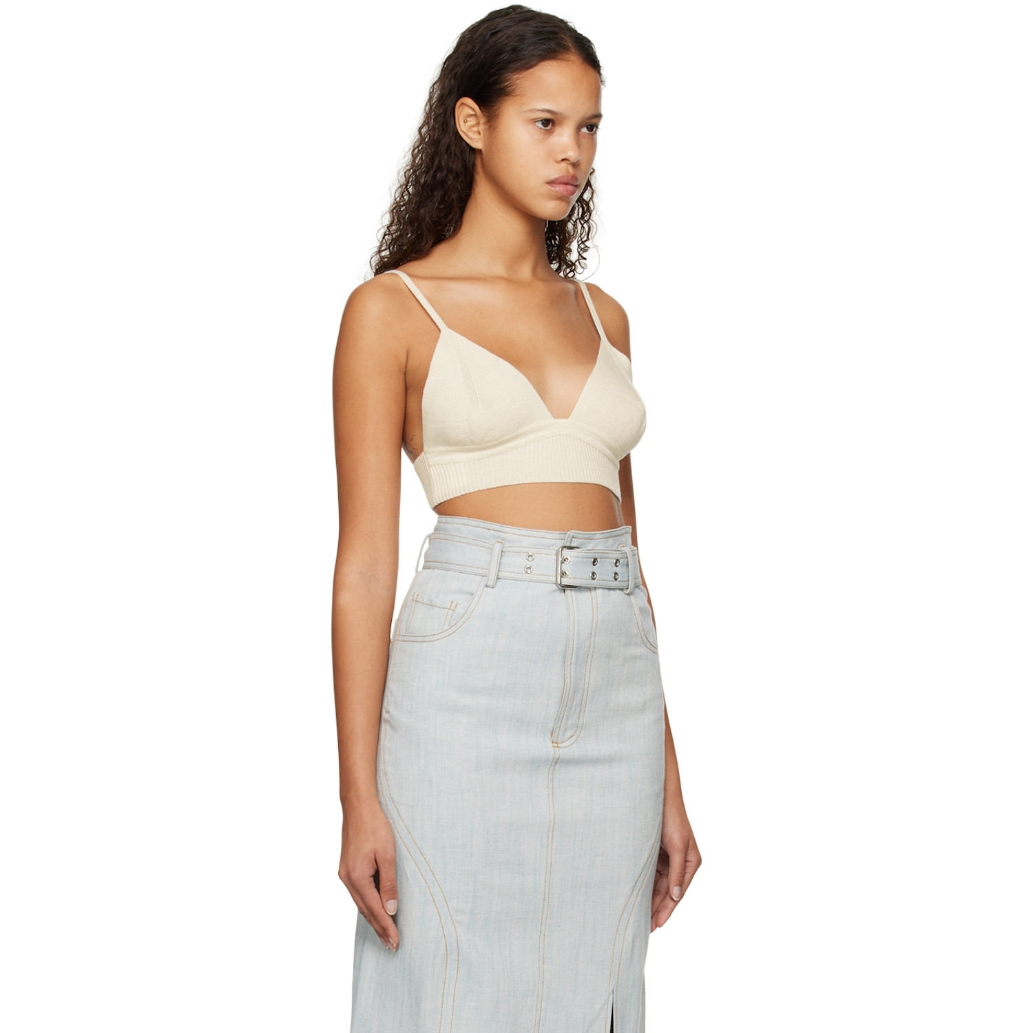  Elleme Off-white Rib Bra 
