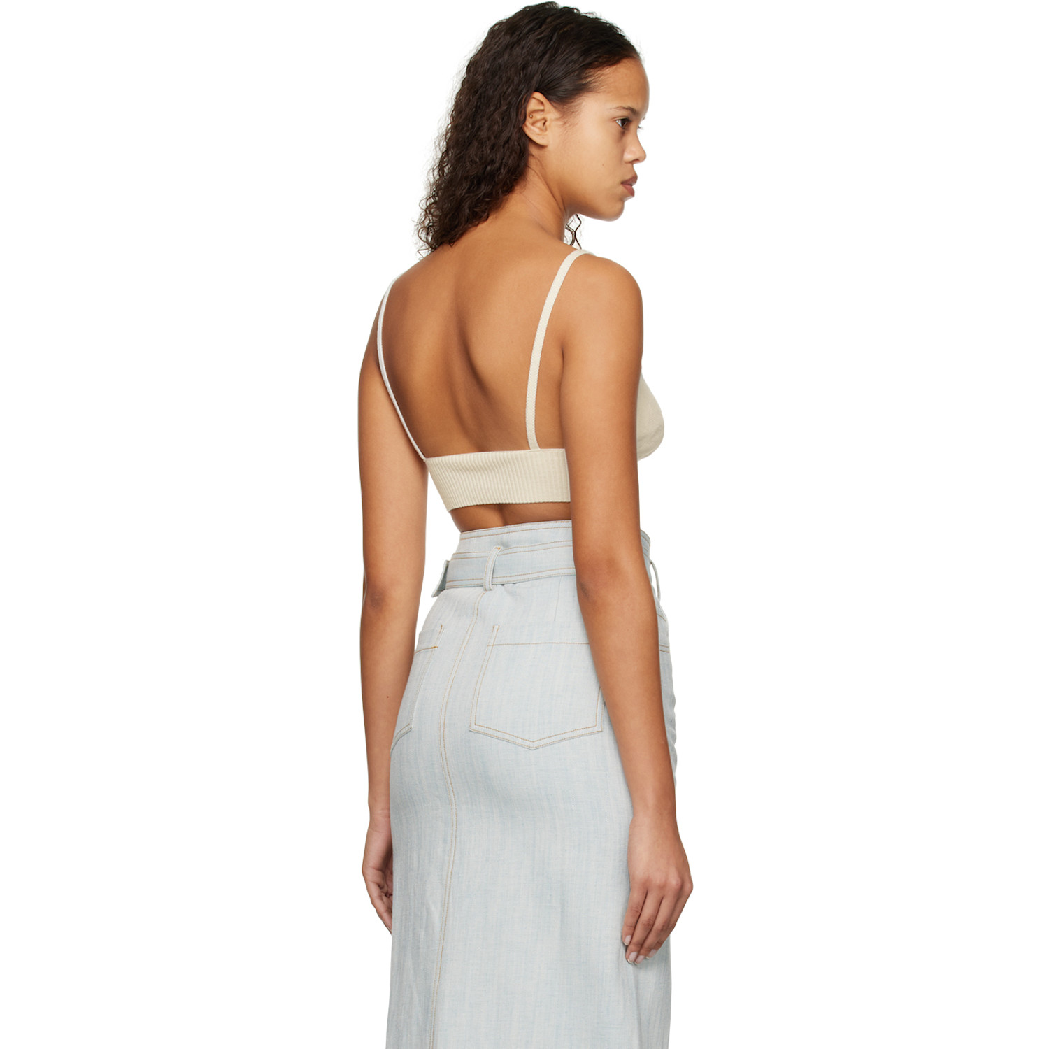  Elleme Off-white Rib Bra 