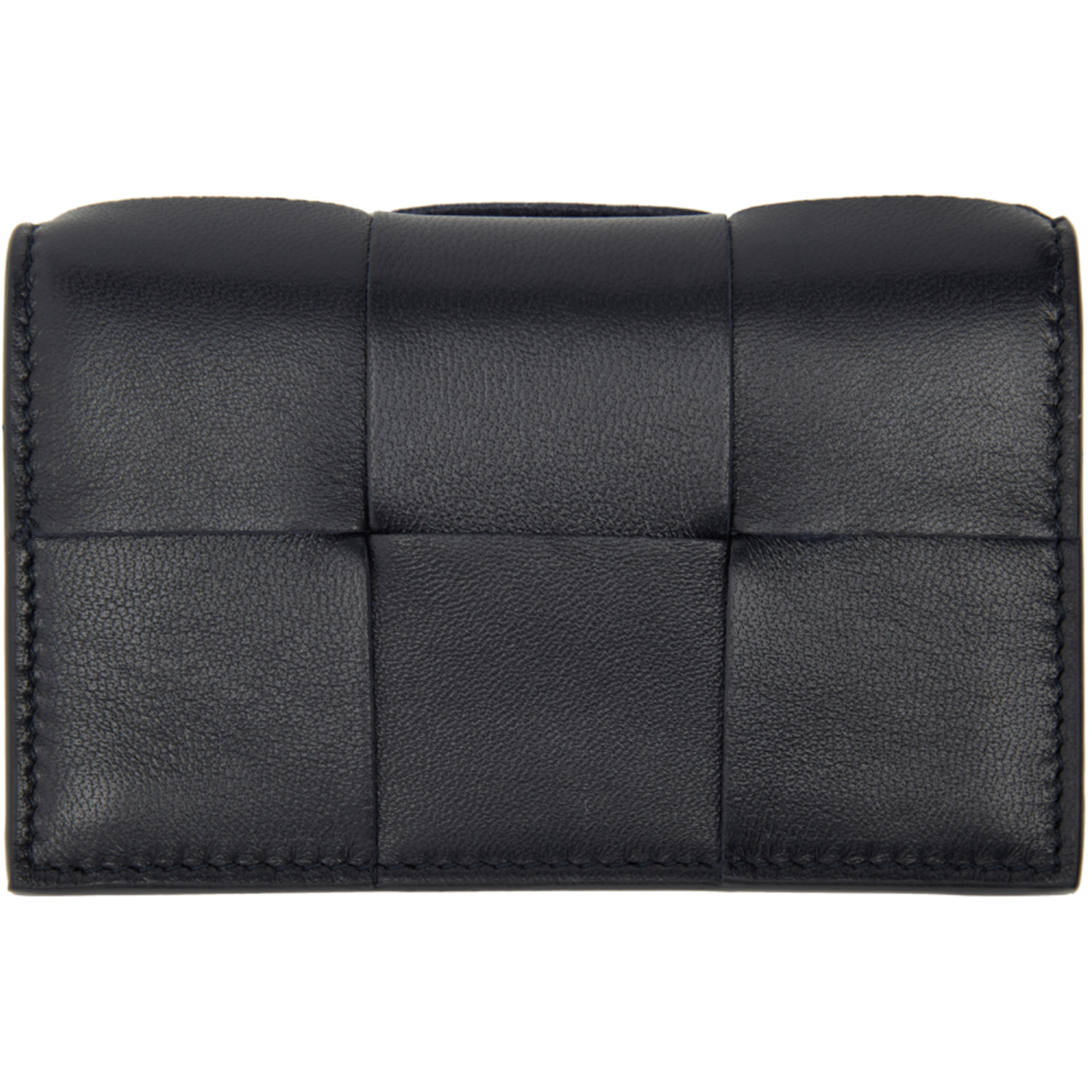  Bottega Veneta Navy Business Card Case 