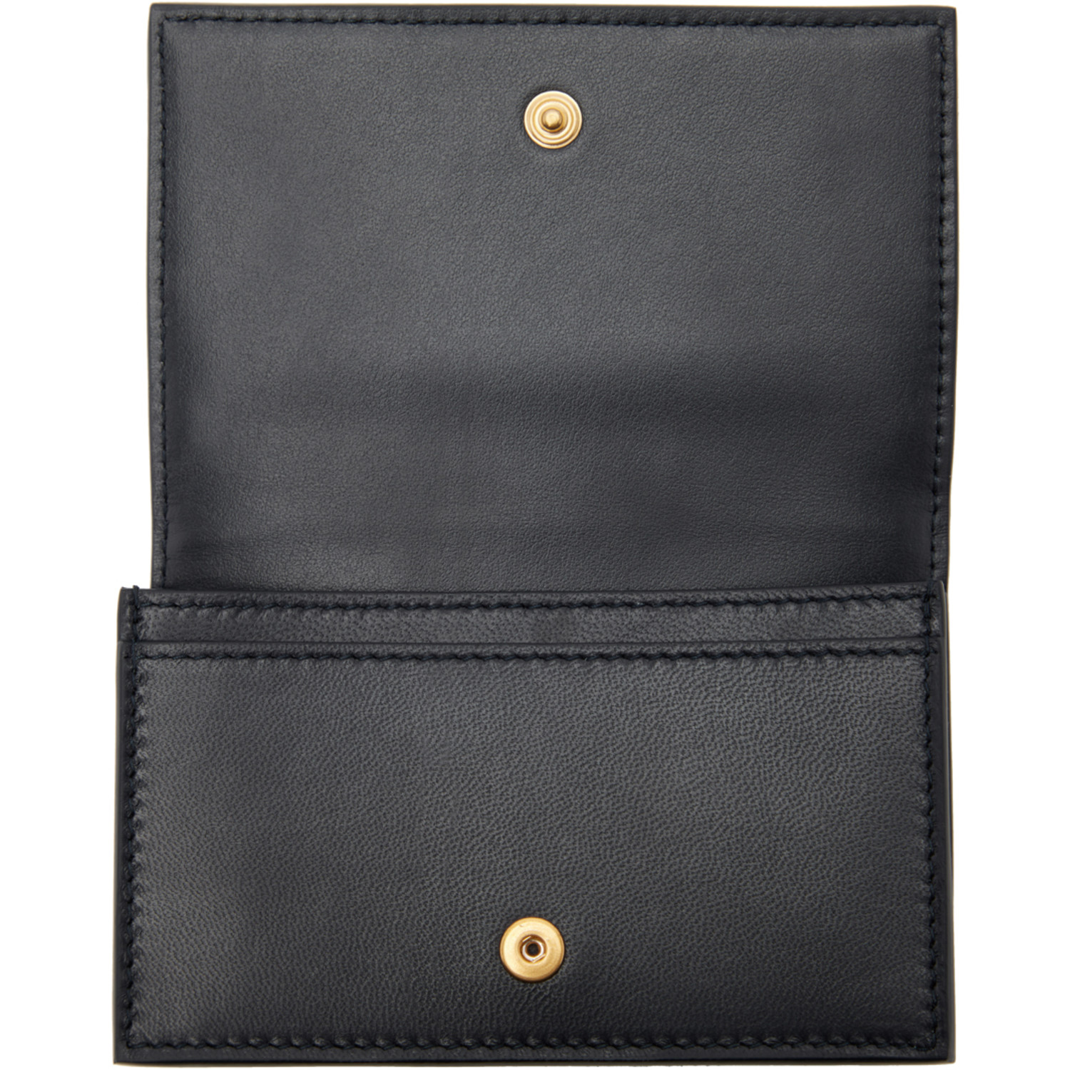  Bottega Veneta Navy Business Card Case 