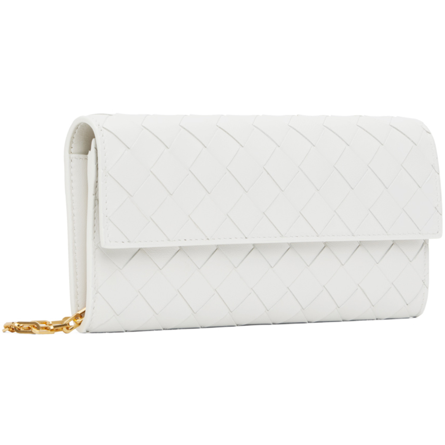  Bottega Veneta White Mini Chain Bag 