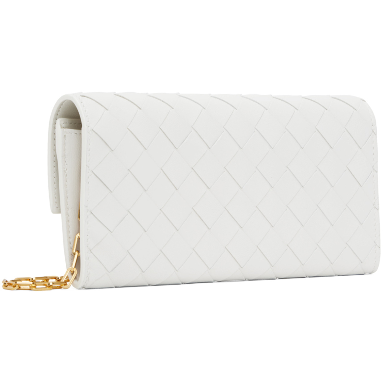  Bottega Veneta White Mini Chain Bag 