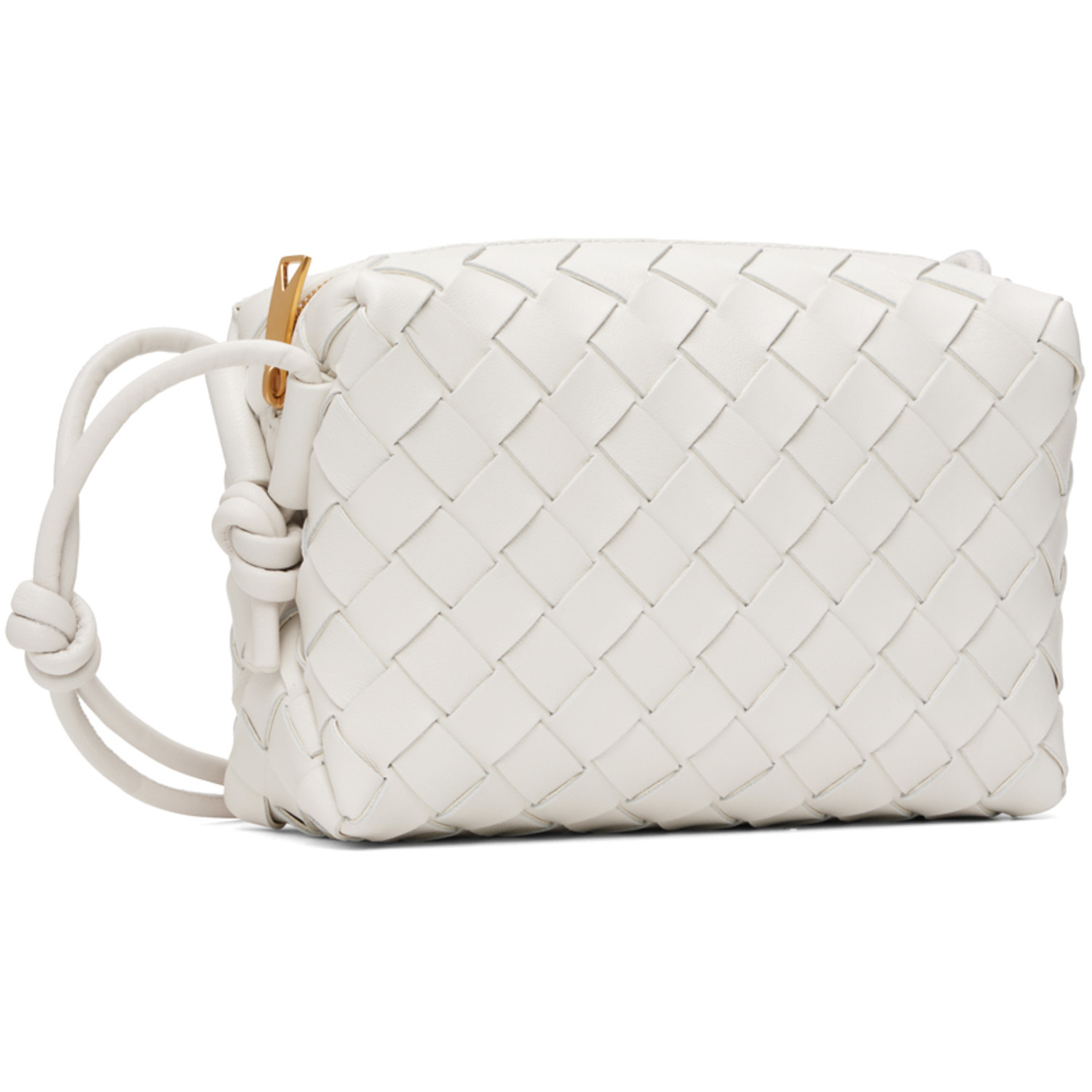  Bottega Veneta White Mini Loop Shoulder Bag 