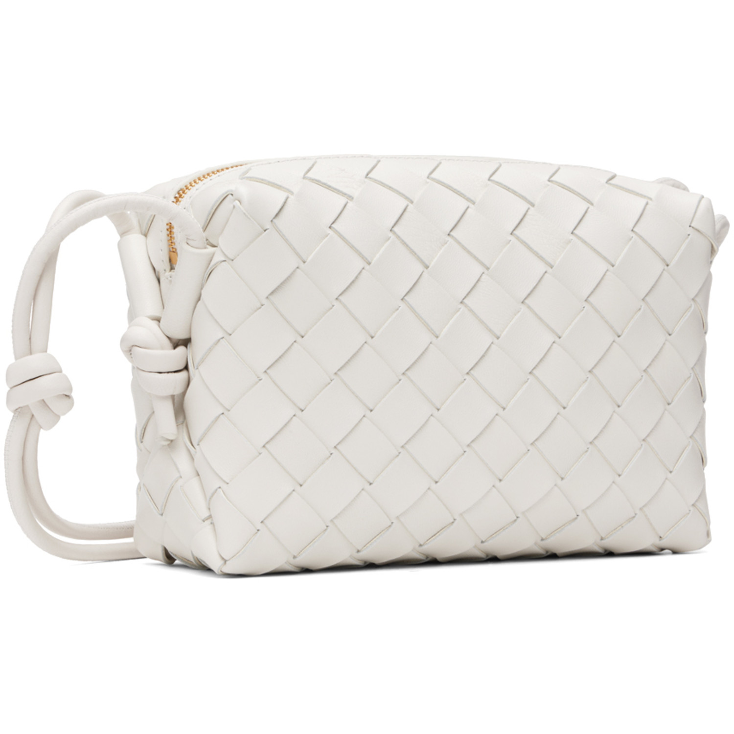 Bottega Veneta White Mini Loop Shoulder Bag 