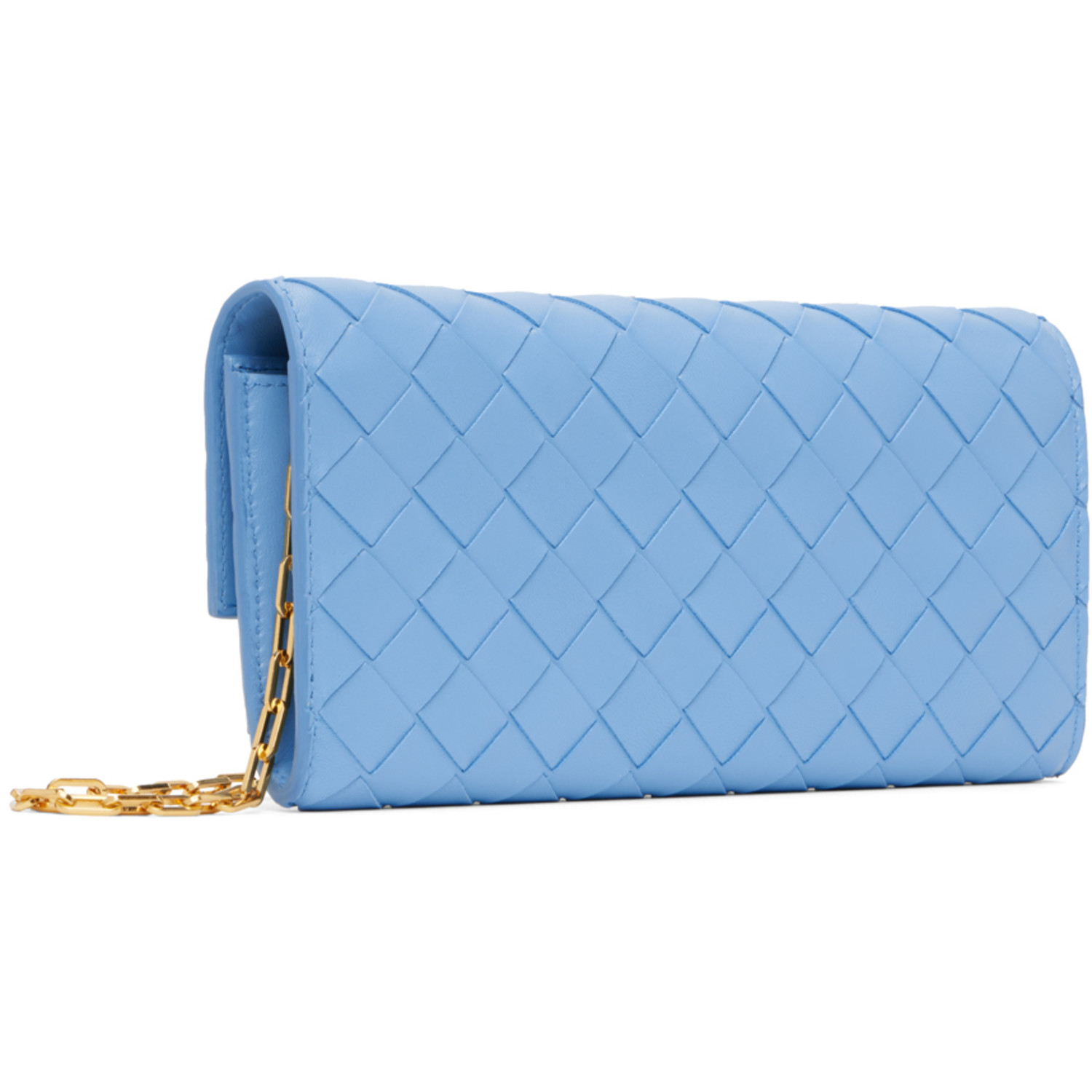  Bottega Veneta Blue Chain Wallet 