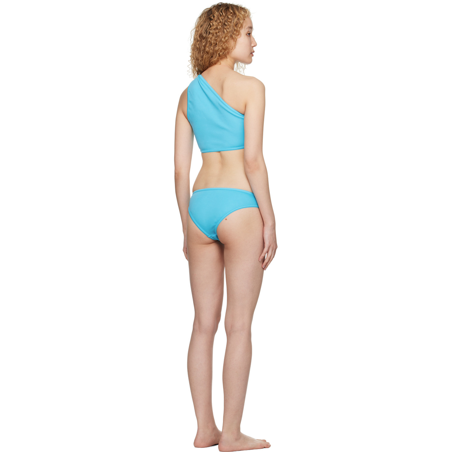  Bottega Veneta Blue Cutout Bikini 
