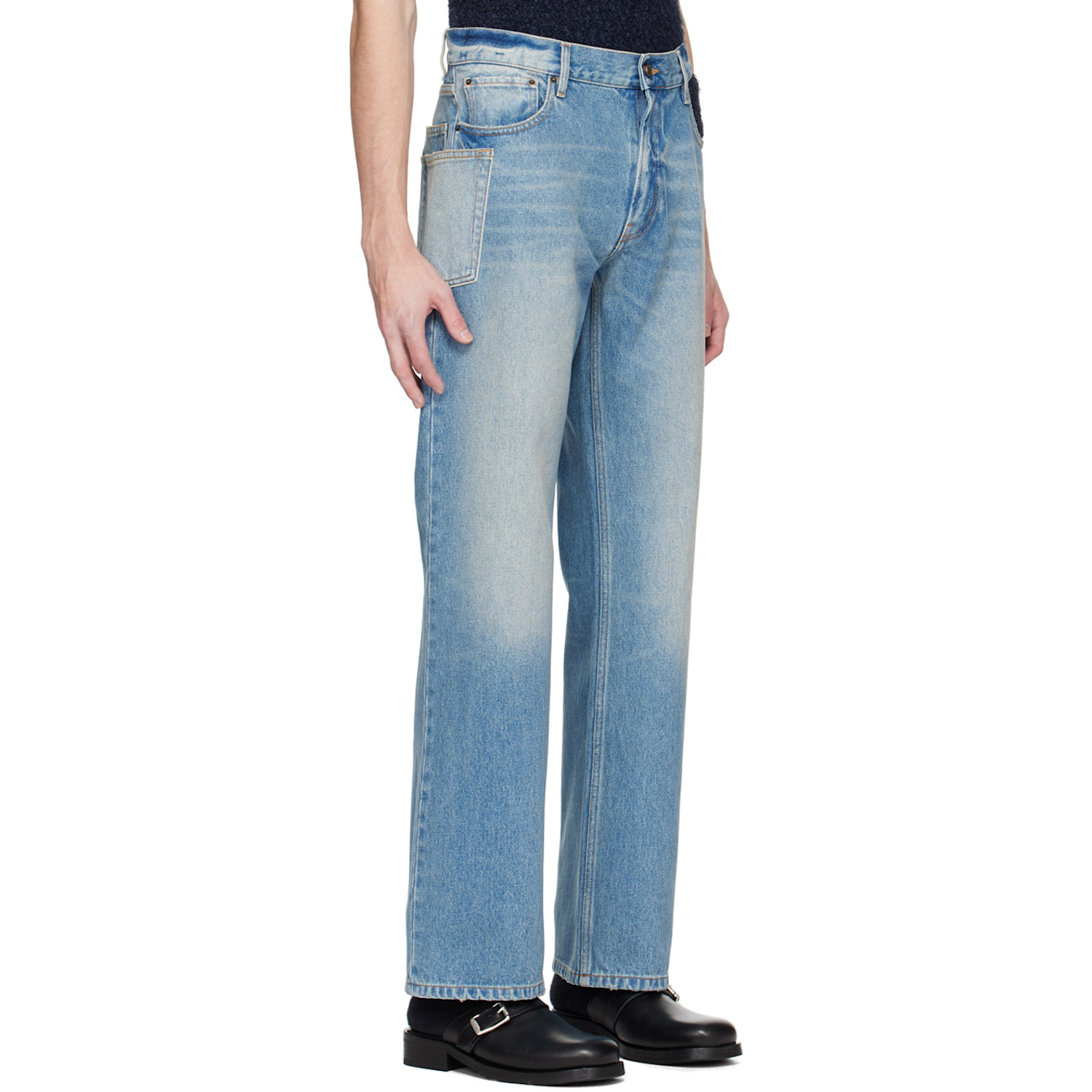  Gauchere Blue Cutout Jeans 