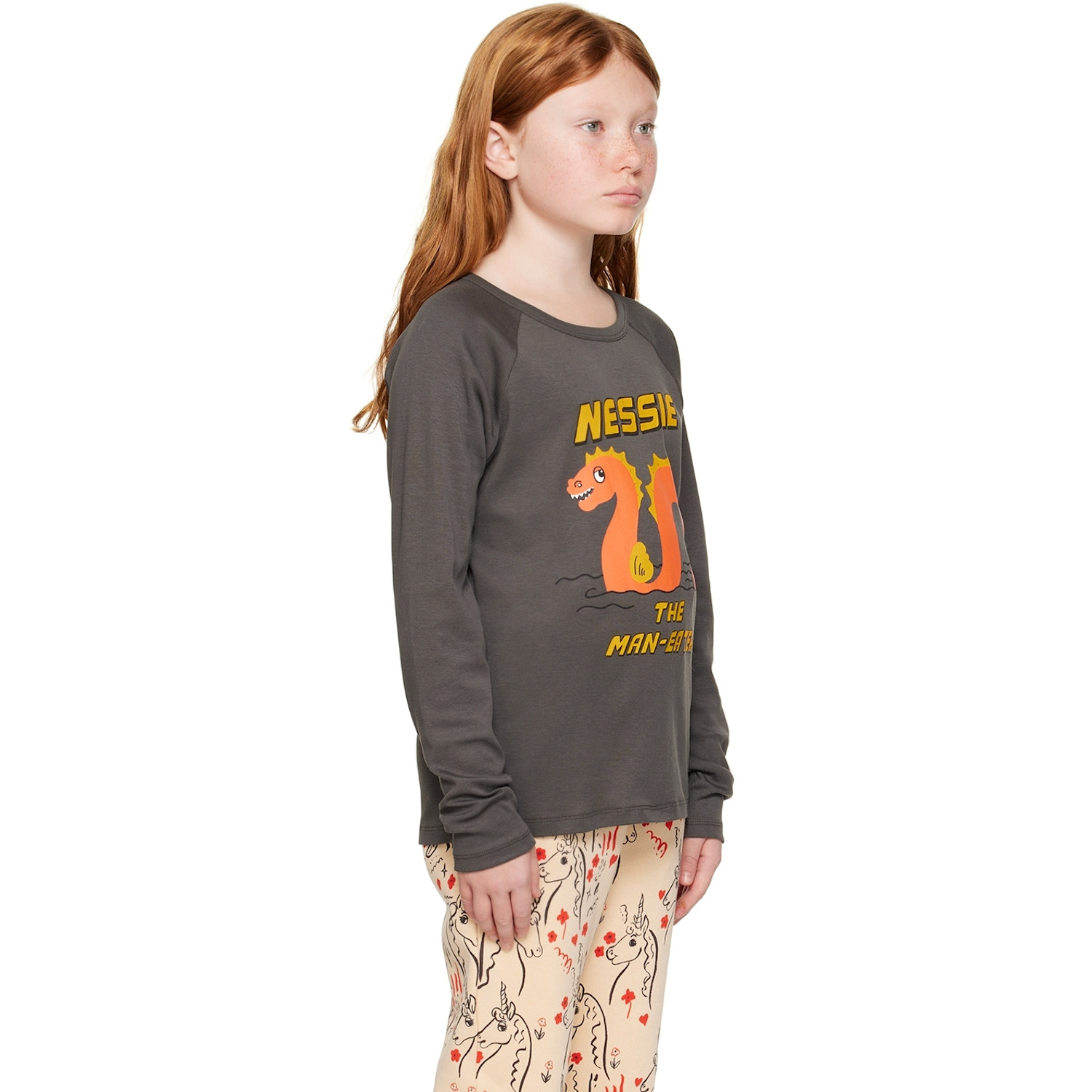  Mini Rodini Kids Black 'nessie' Long Sleeve T-shirt 
