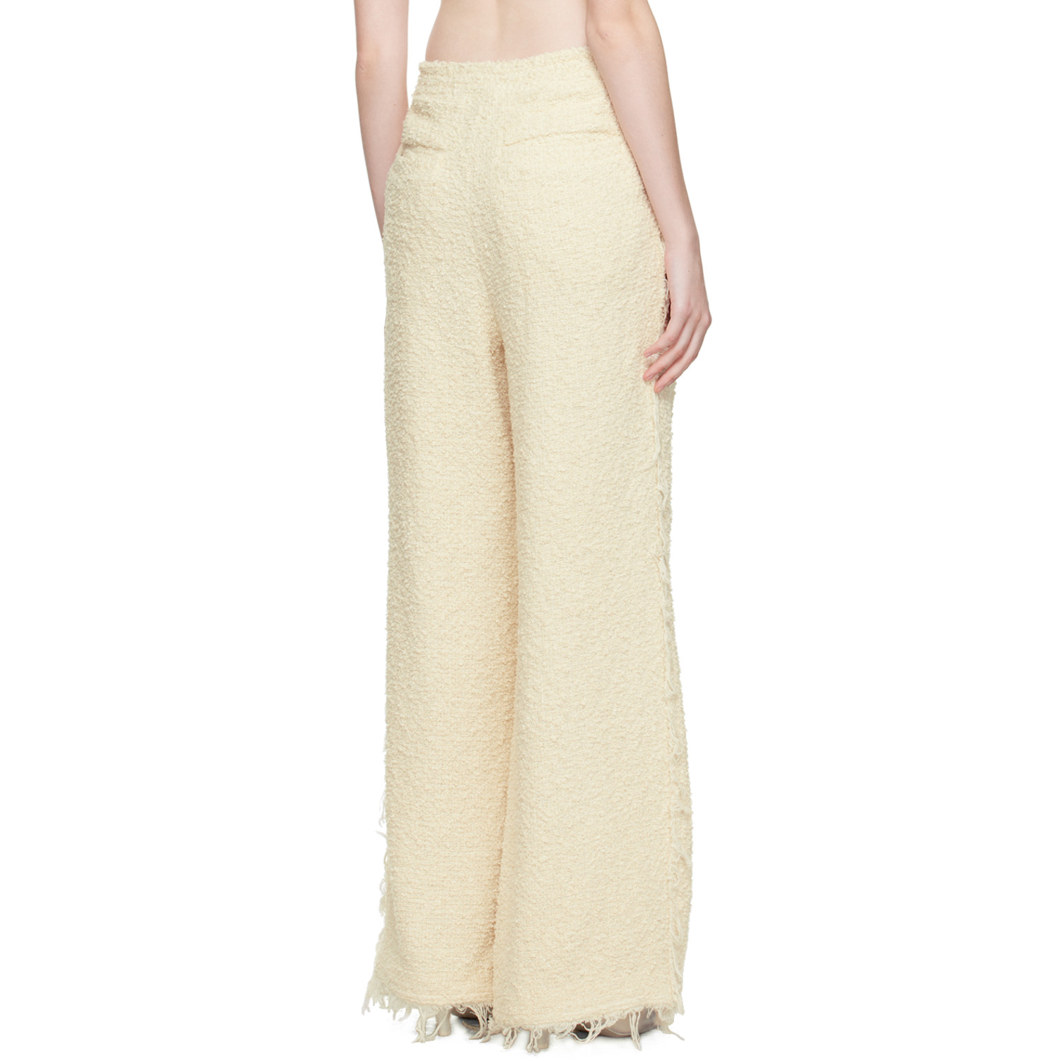  Eckhaus Latta Off-white Frayed Trousers 