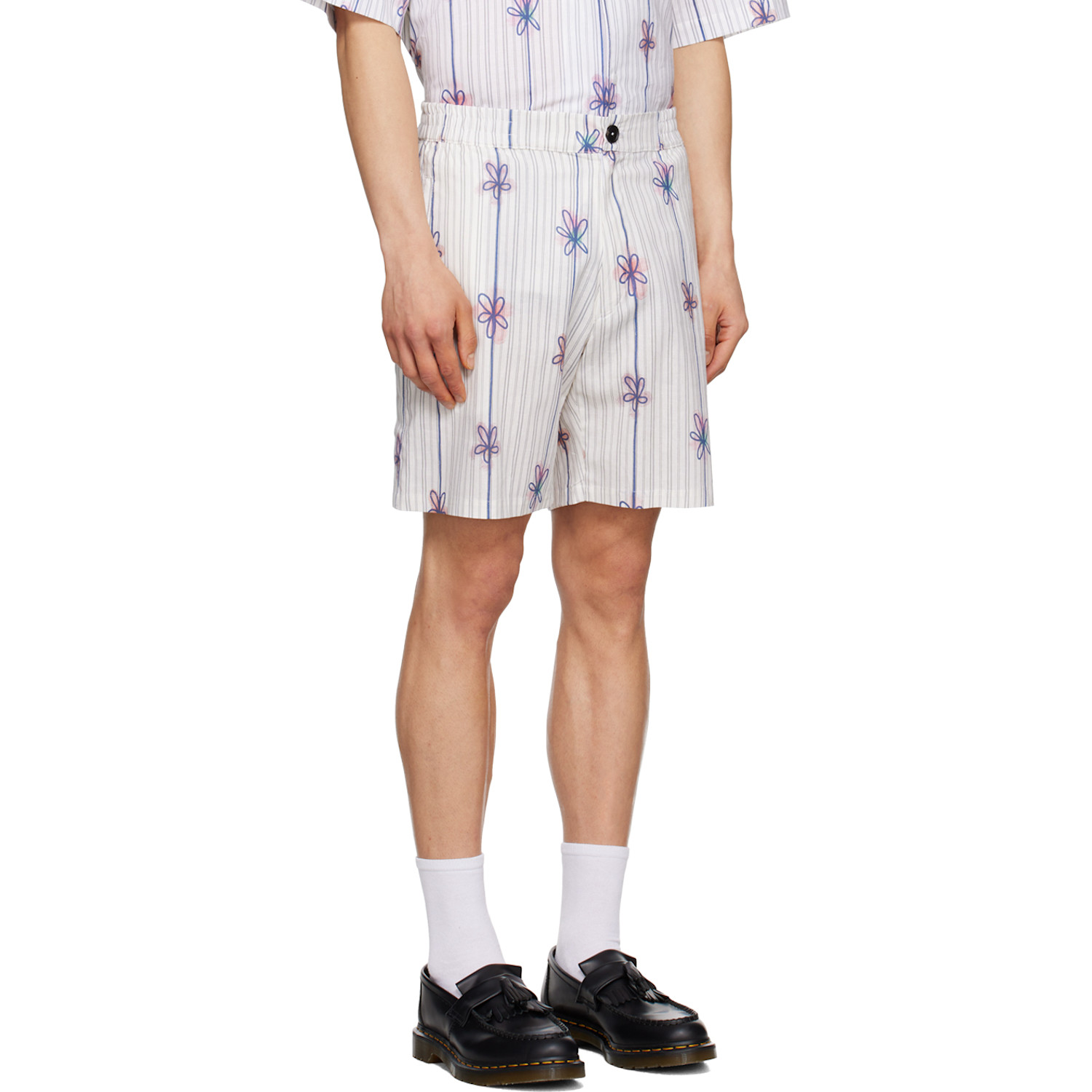  Egonlab Beige Floral Shorts 