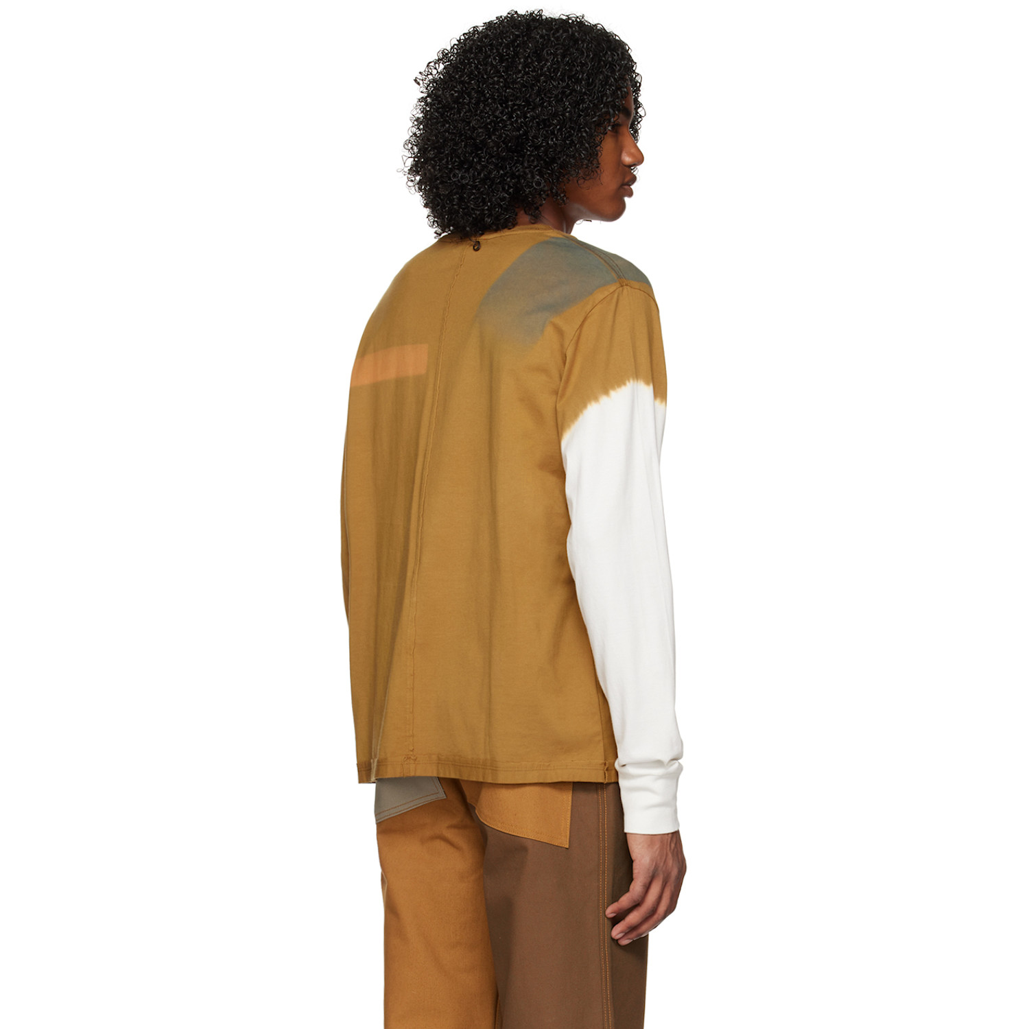  Eckhaus Latta Tan Lapped Long Sleeve T-shirt 