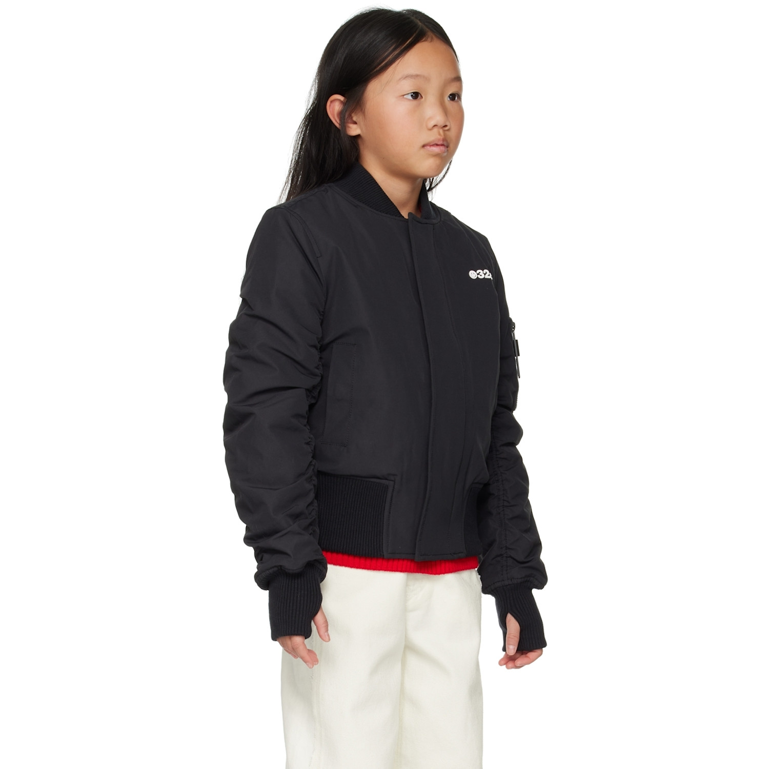  032c Ssense Exclusive Kids Black Bomber Jacket 