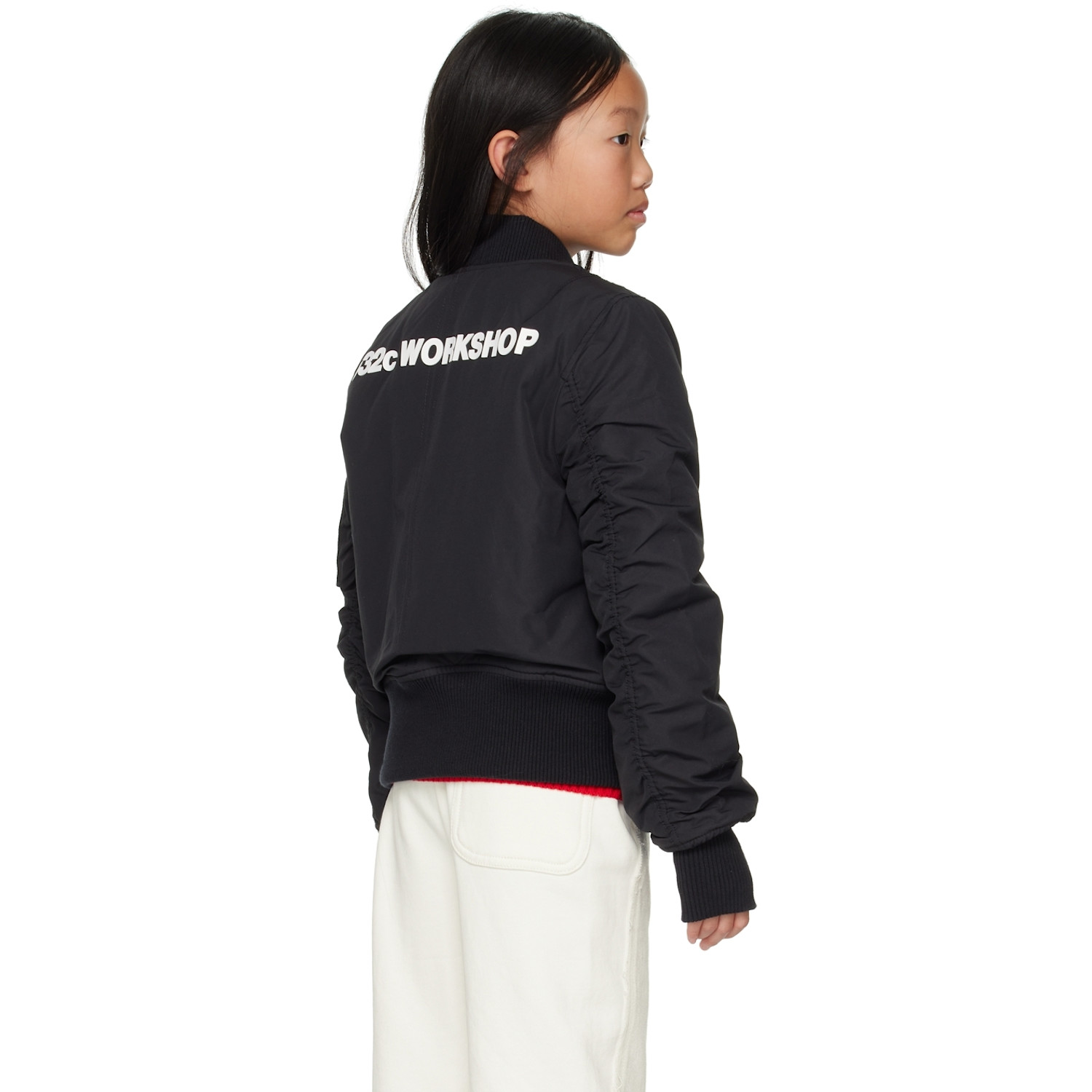  032c Ssense Exclusive Kids Black Bomber Jacket 