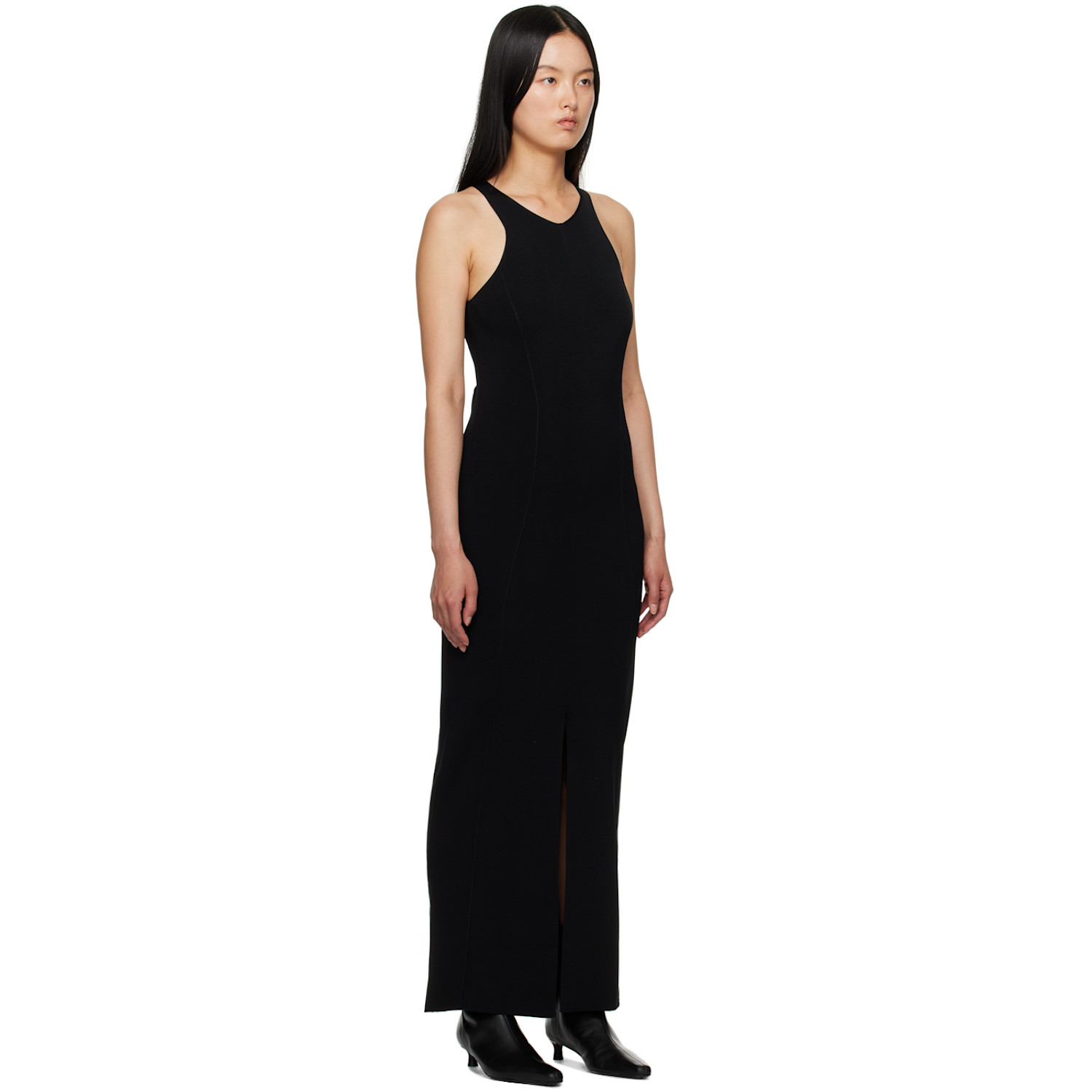  Nanushka Black Elia Midi Dress 
