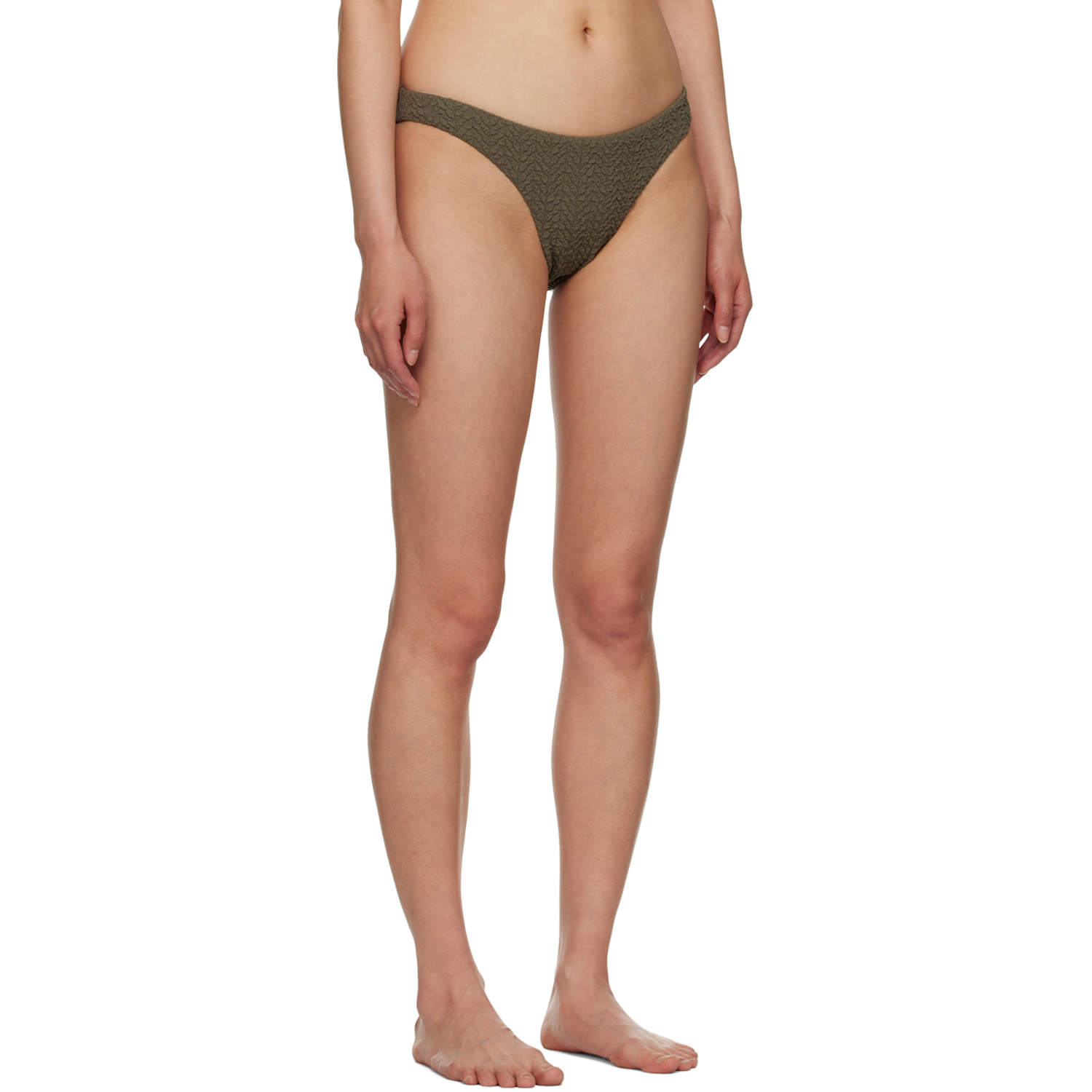 Nanushka Khaki Manou Bikini Top 