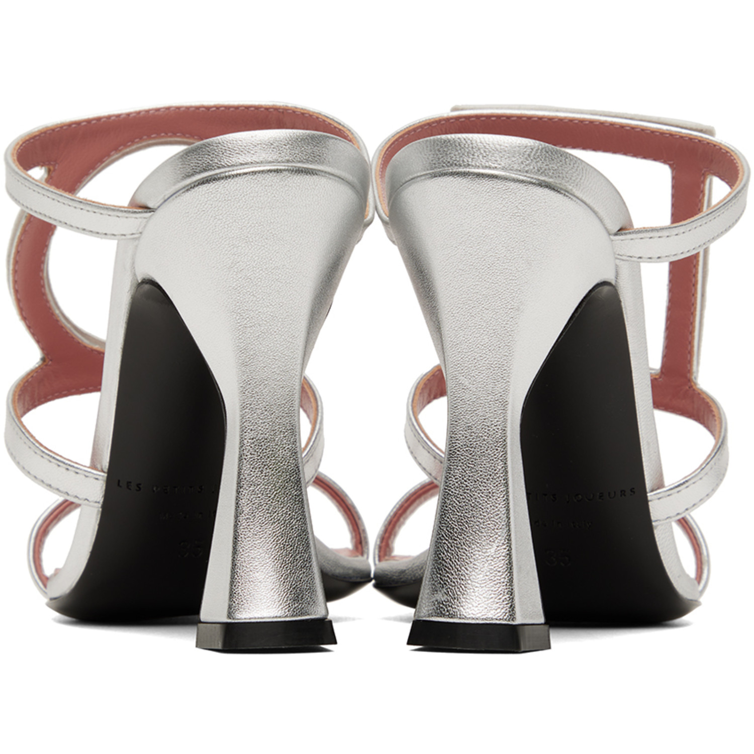  Les Petits Joueurs Silver Hoya Heeled Sandals 