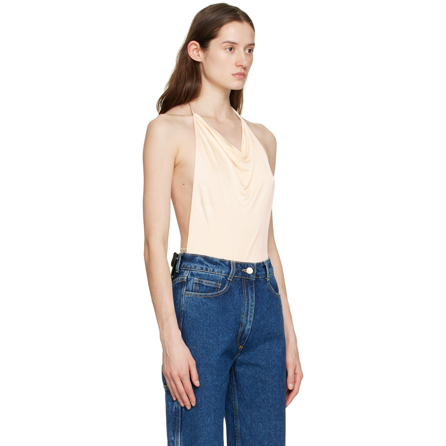  Bec + Bridge Off-white Ariel Halter Bodysuit 