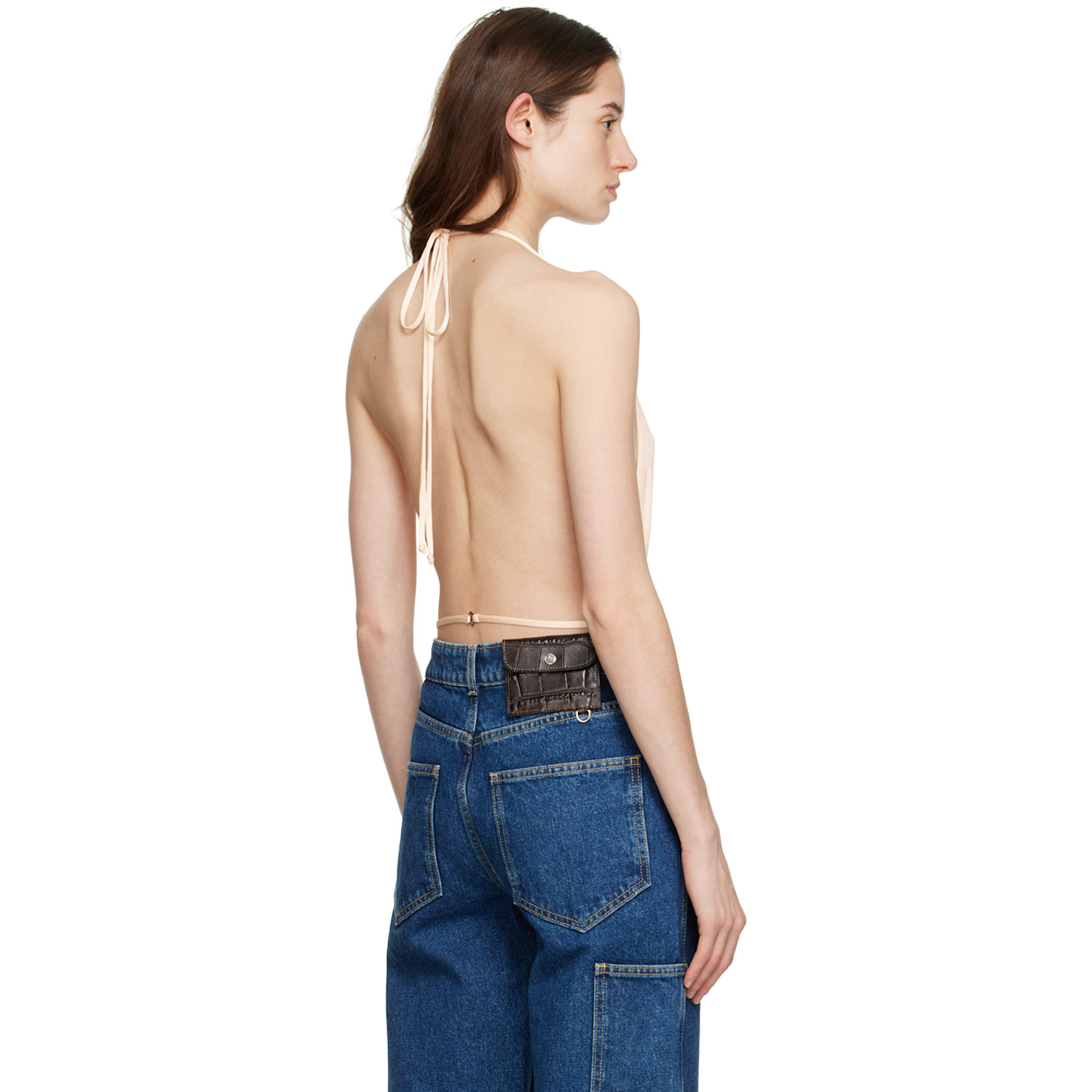  Bec + Bridge Off-white Ariel Halter Bodysuit 