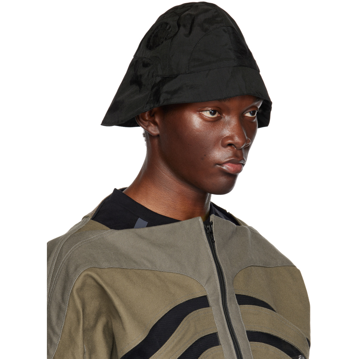  Hokita Black Drawstring Bucket Hat 