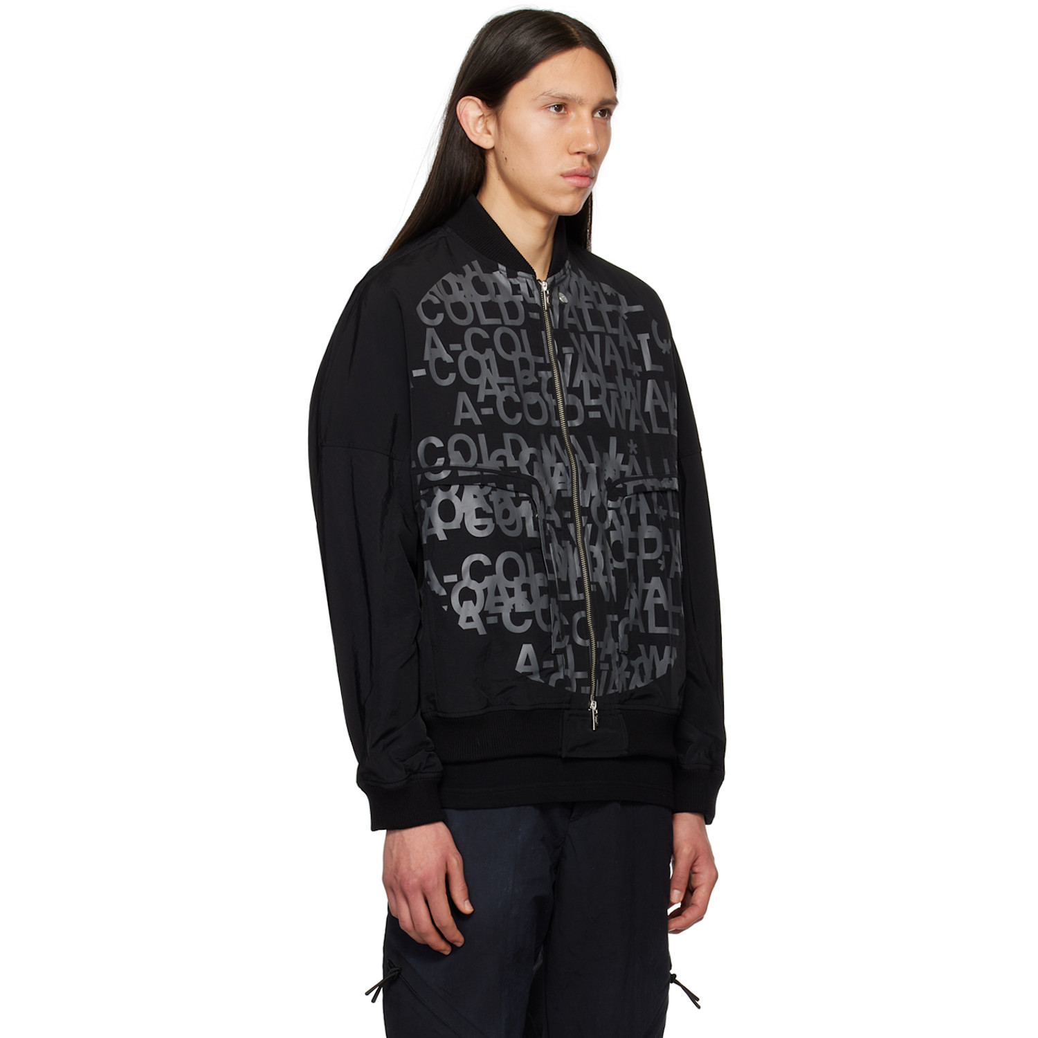  A-cold-wall* Black Printed Bomber Jacket 